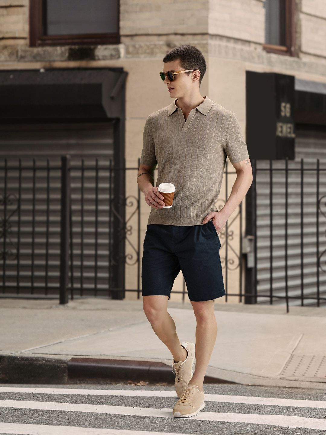 Tommy Hilfiger Men Mid-Rise Belted Shorts deal from myntra