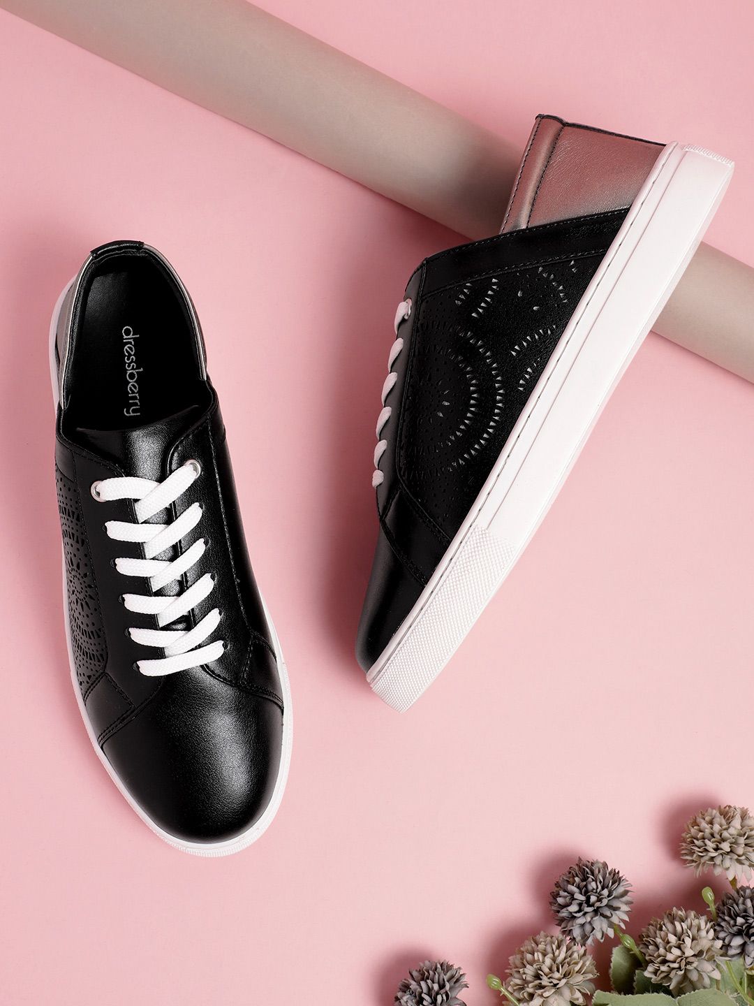 DressBerry Women Laser Cut Sneakers