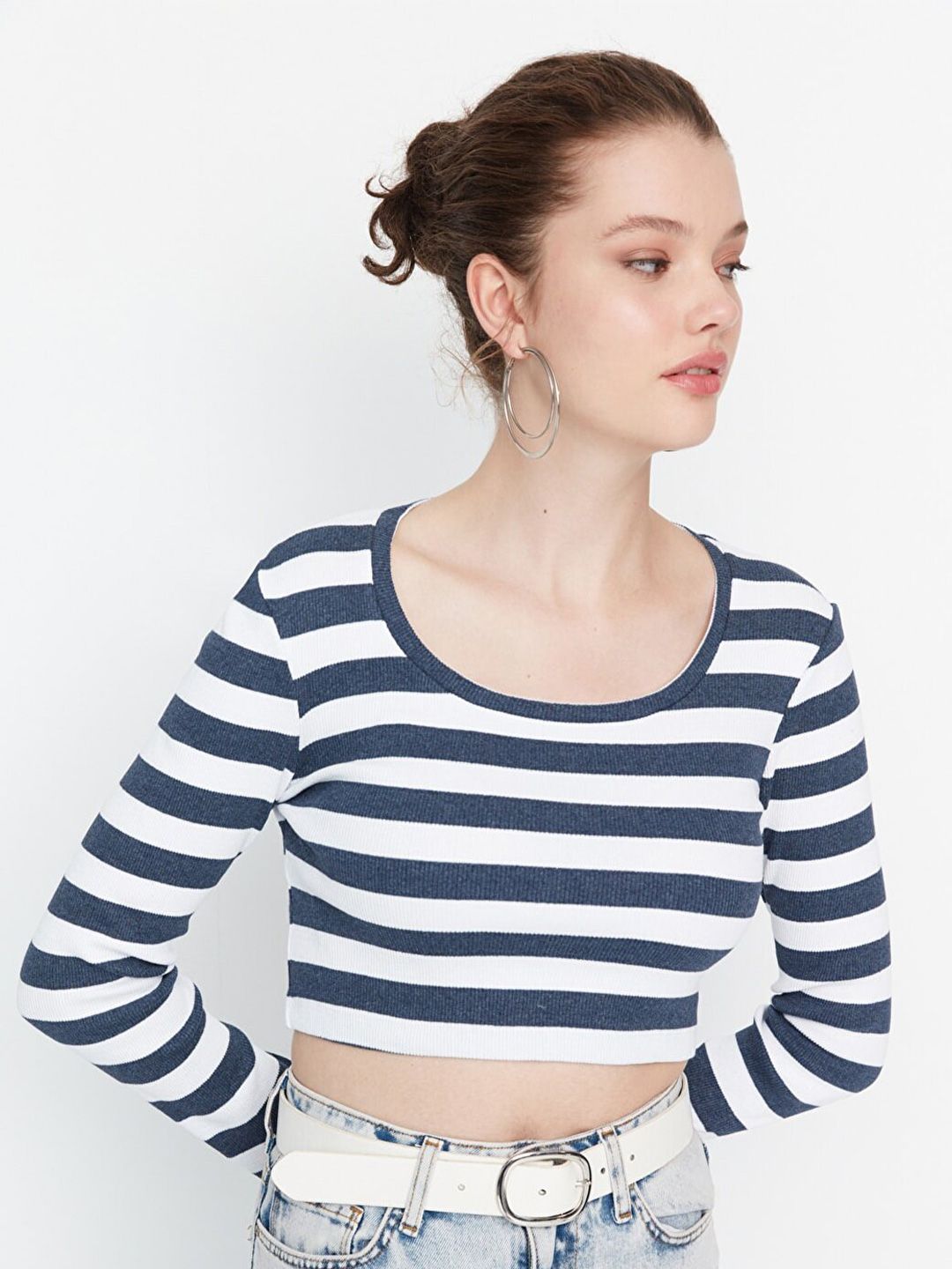 Trendyol Striped Crop Top Price in India