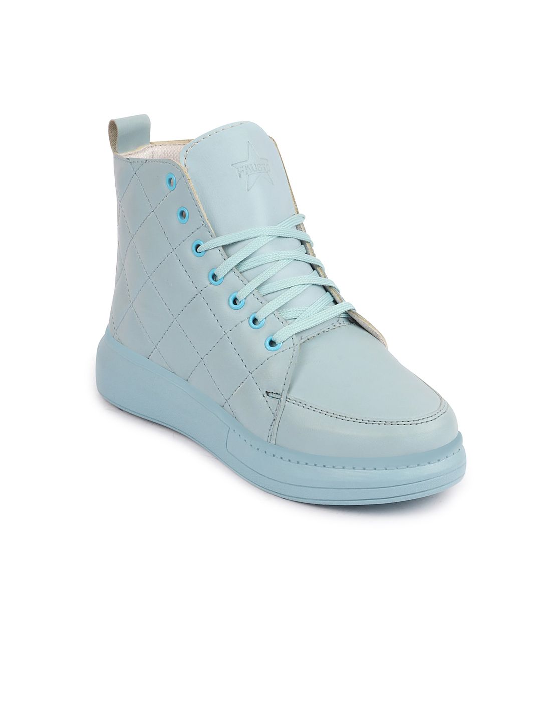 FAUSTO Women Textured Mid Top Lightweight Sneakers Price in India