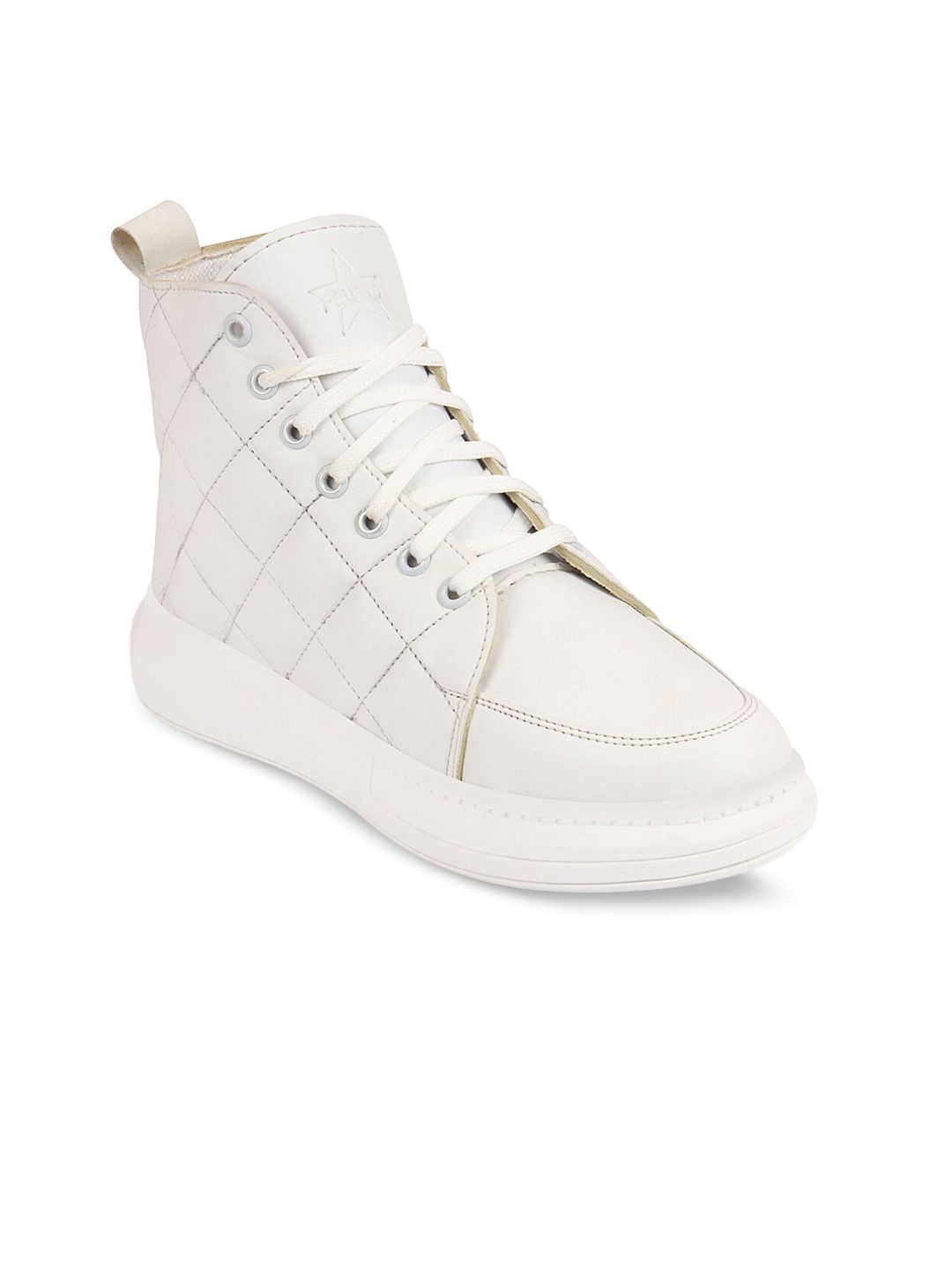 FAUSTO Women Striped Lightweight Mid Top Sneakers Price in India
