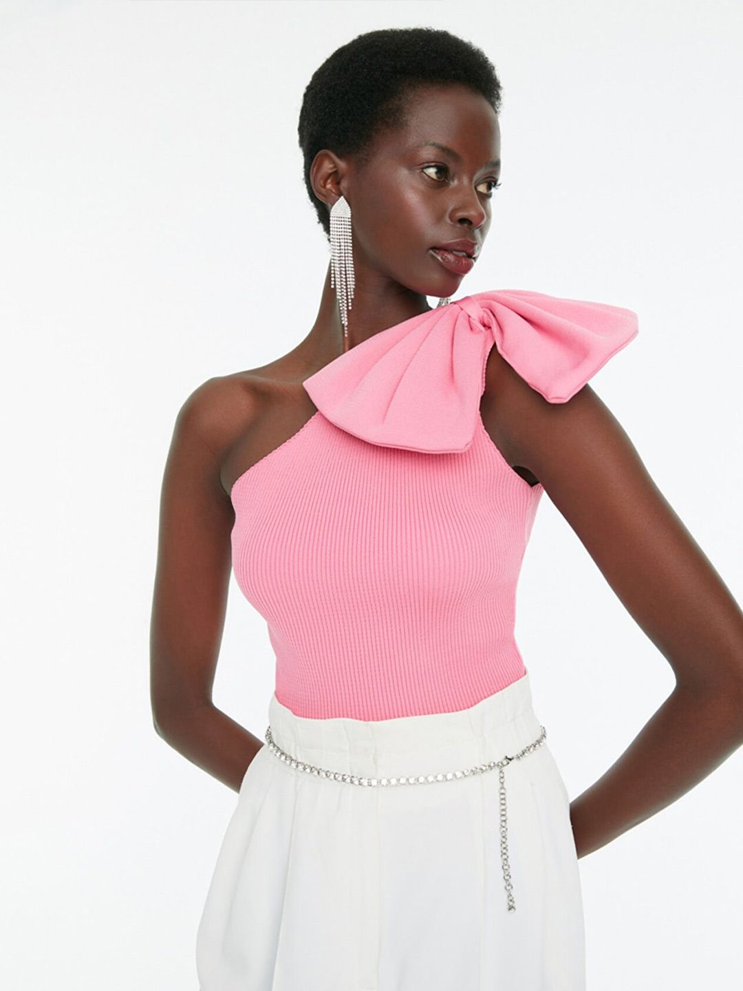 Buy Trendyol One Shoulder Bow Detail Top - Tops for Women 21511956