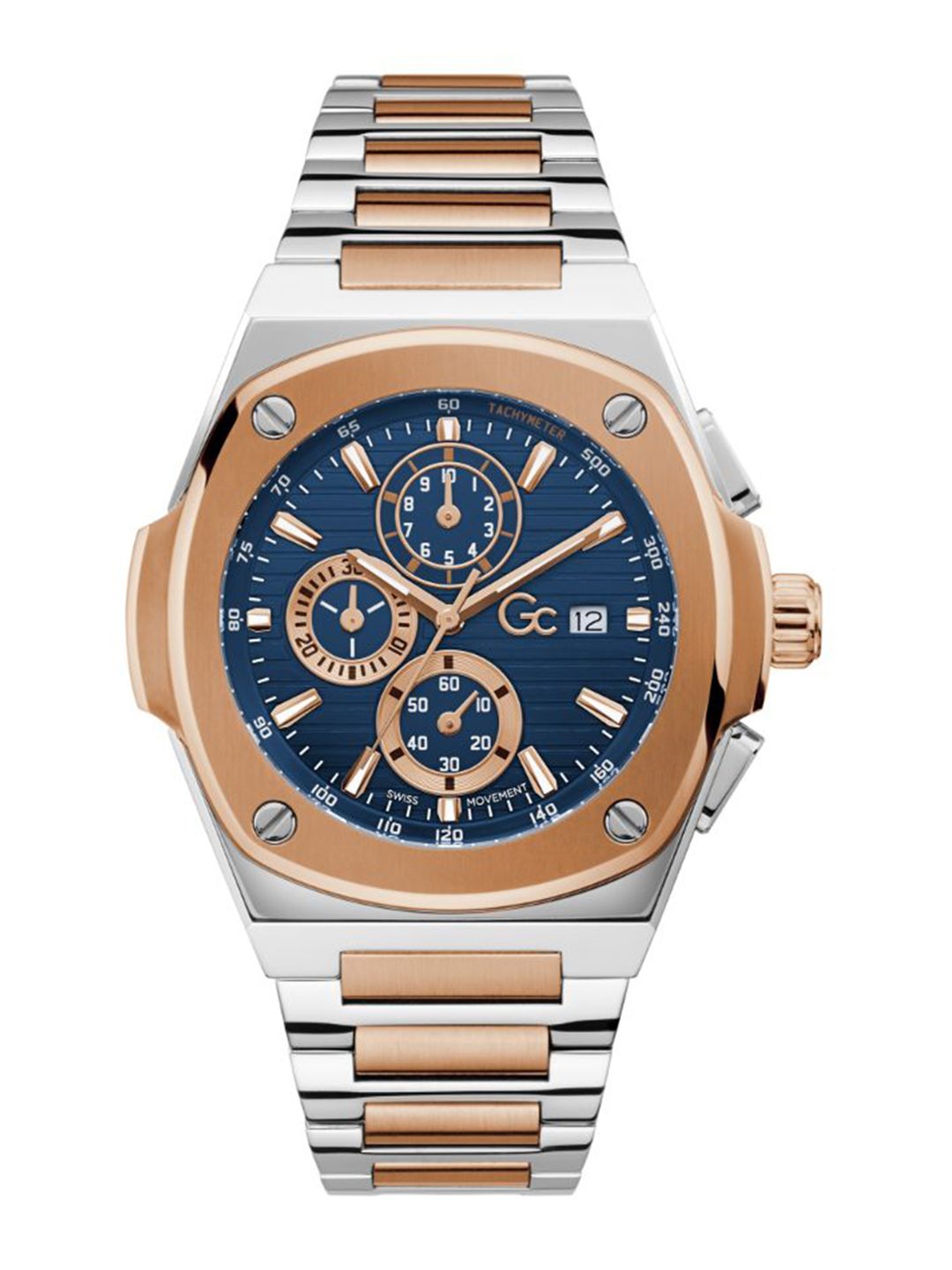 Buy Guess Collection Round 44mm Blue Dial Analog Men Watch