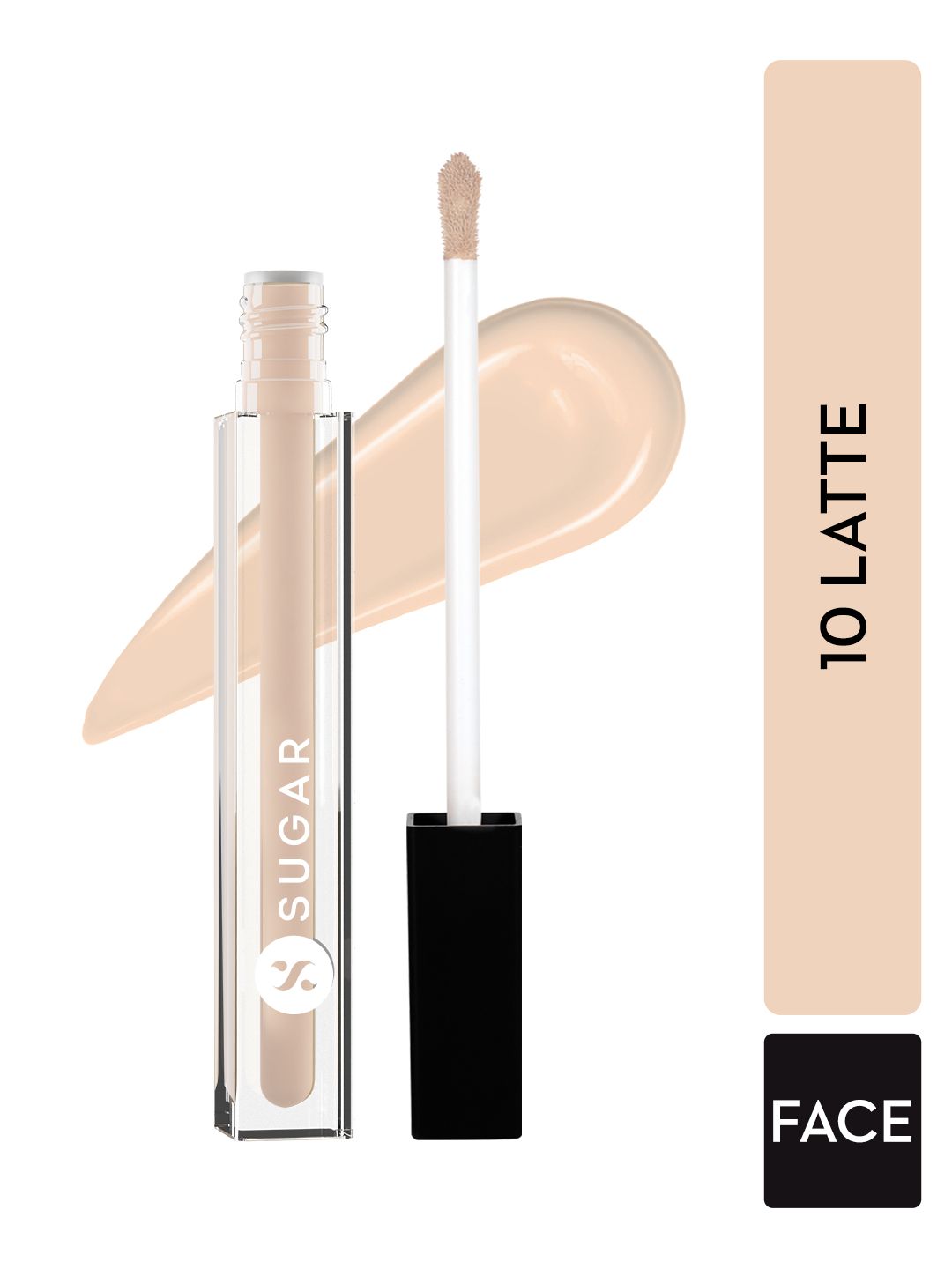 SUGAR Cruelty-Free & Vegan Auto Correct Creaseless Concealer 2g - Latte 10