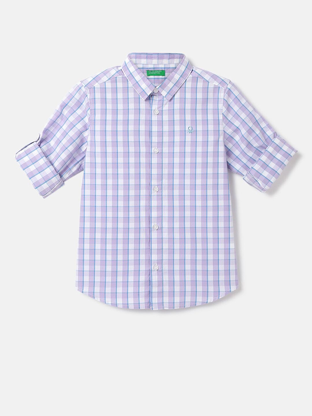 United Colors of Benetton Boys Checked Cotton Casual Shirt