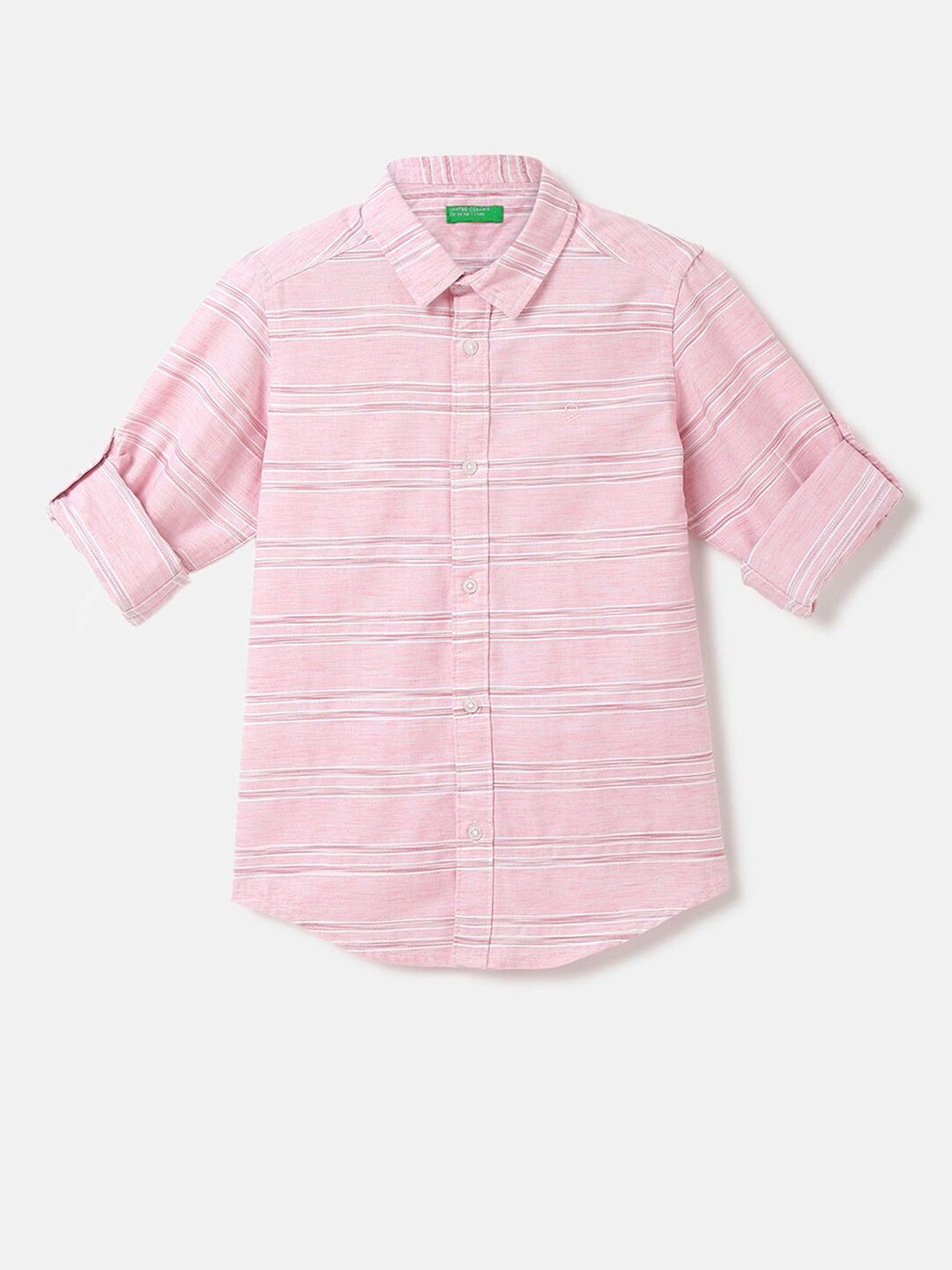 United Colors of Benetton Boys Cotton Horizontal Stripes Casual Shirt