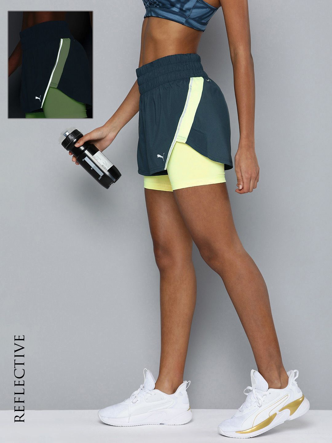 Puma Women Dry-Cell Reflective High-Rise Running Sports Shorts Price in India