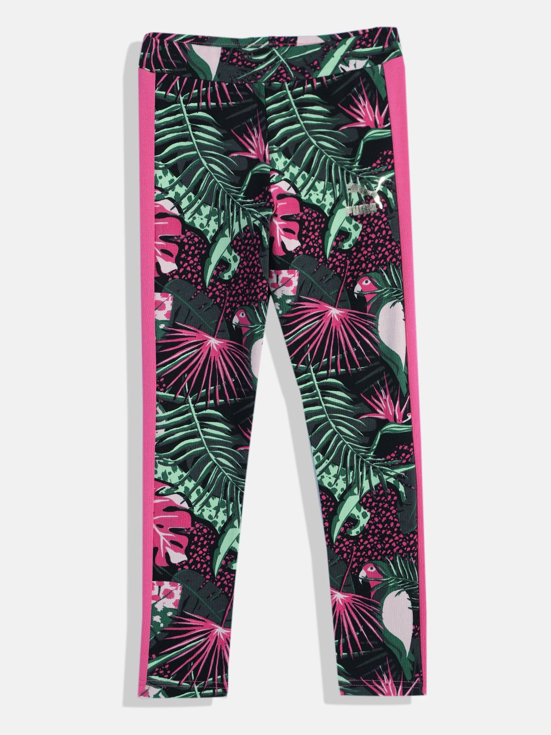 Puma Girls Tropical Print Tight Fit Mid-Rise T7 Vacay Queen AOP Youth Outdoor Tights deal from myntra Puma Girls Tropical Print Tight Fit Mid-Rise T7 Vacay Queen AOP Youth Outdoor Tights deal from myntra