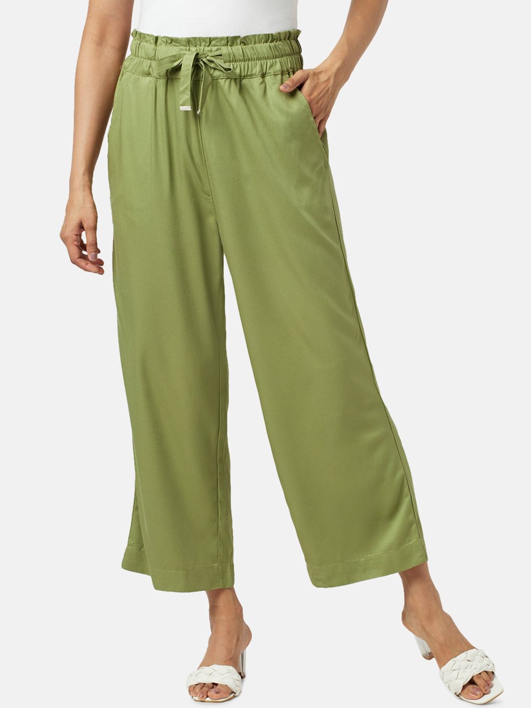 Honey by Pantaloons Women High-Rise Parallel Trousers Price in India