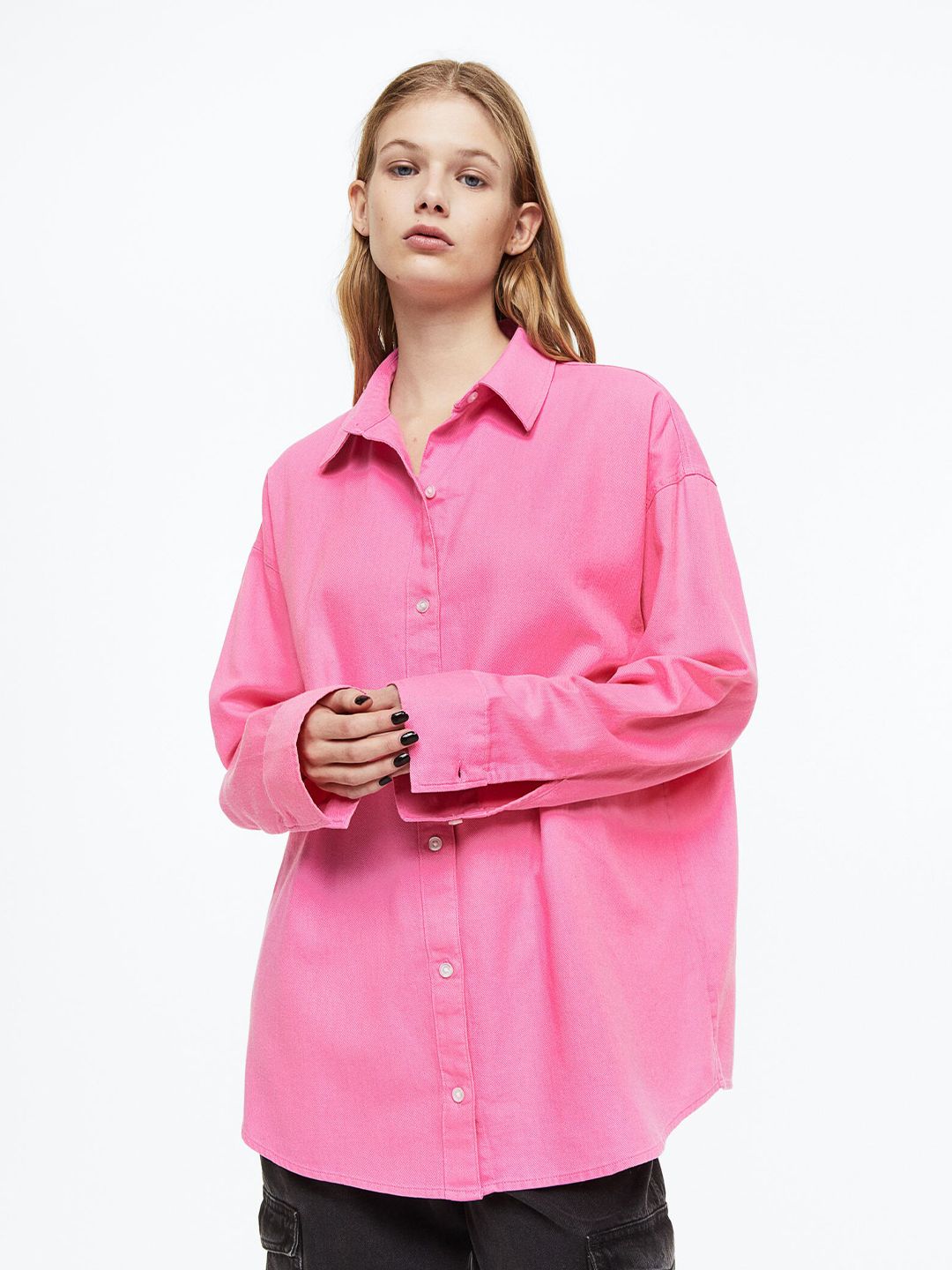 H&M Women Oversized Cotton Overshirt Price in India