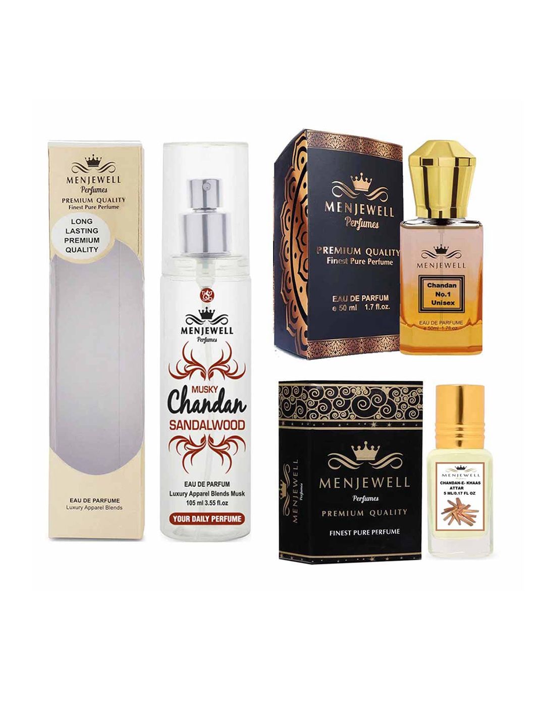 Menjewell Set Of 3 Chandan Eau de Parfum