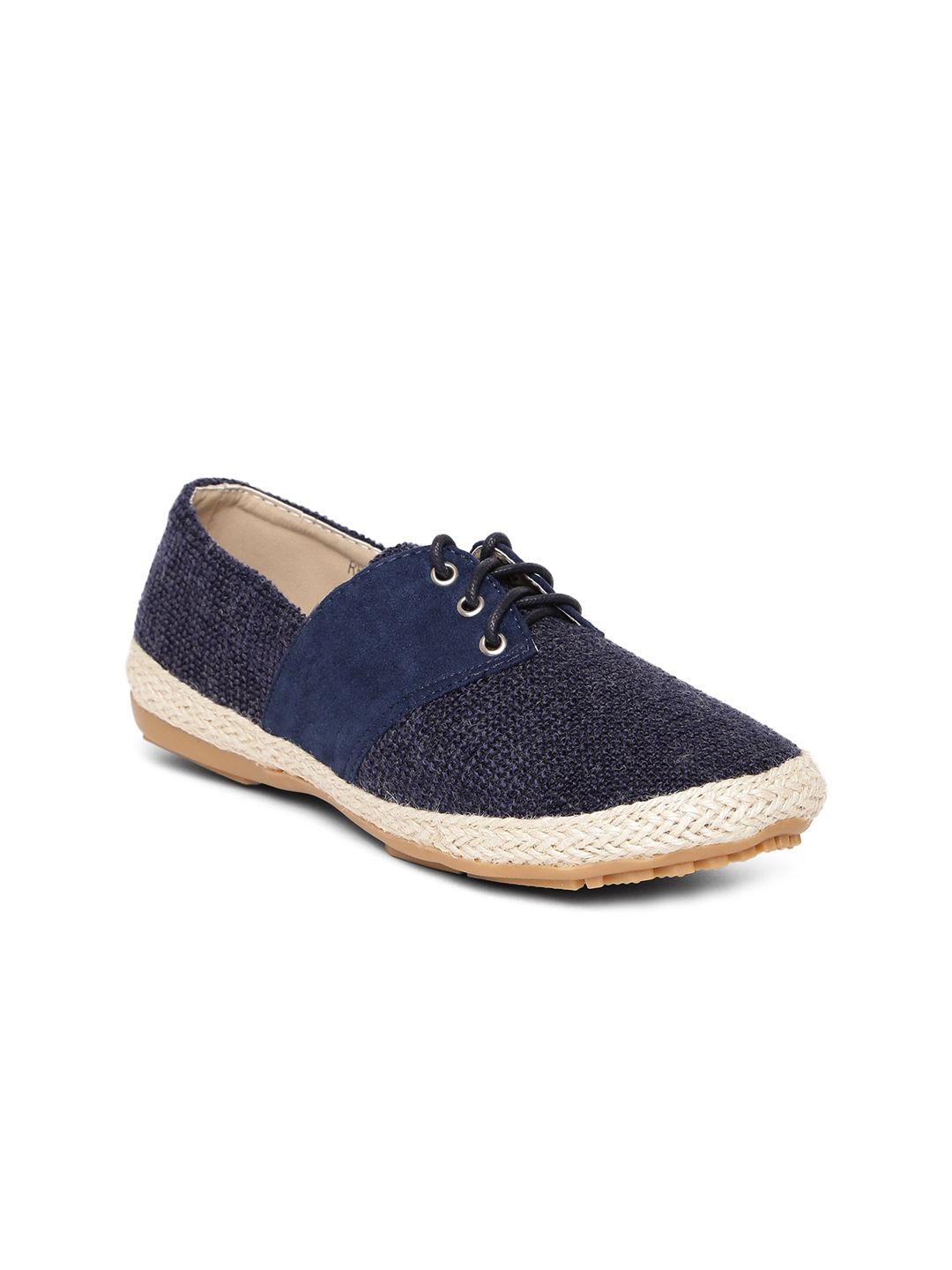 red pout Women Navy Woven Sneakers Price in India