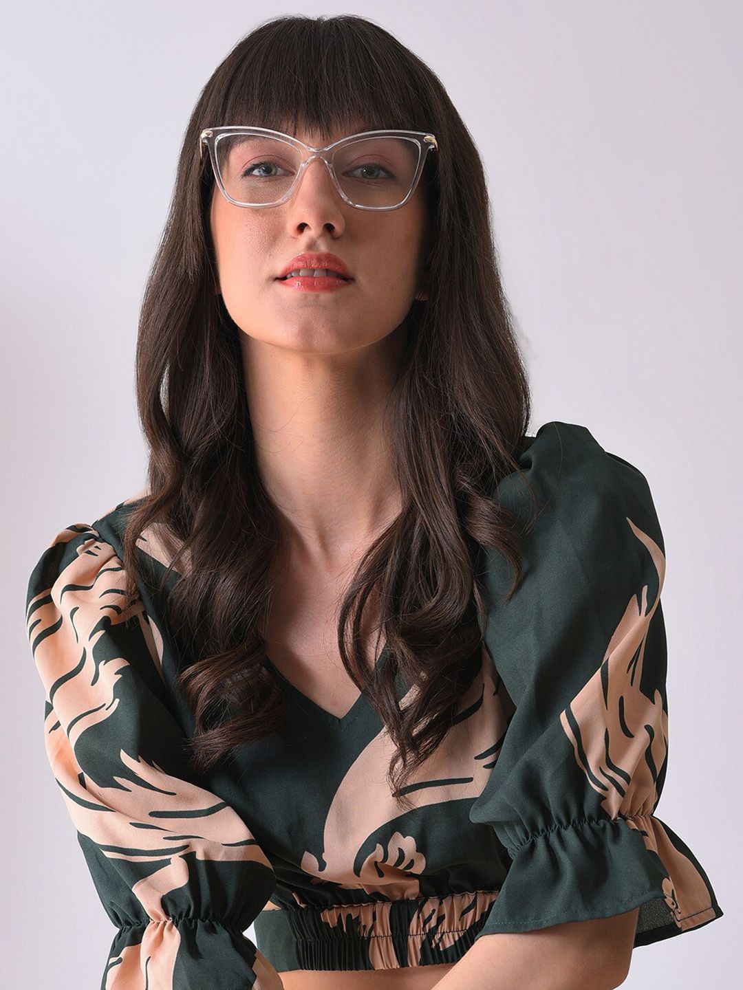 HAUTE SAUCE by  Campus Sutra Women Clear Lens & Cateye Sunglasses