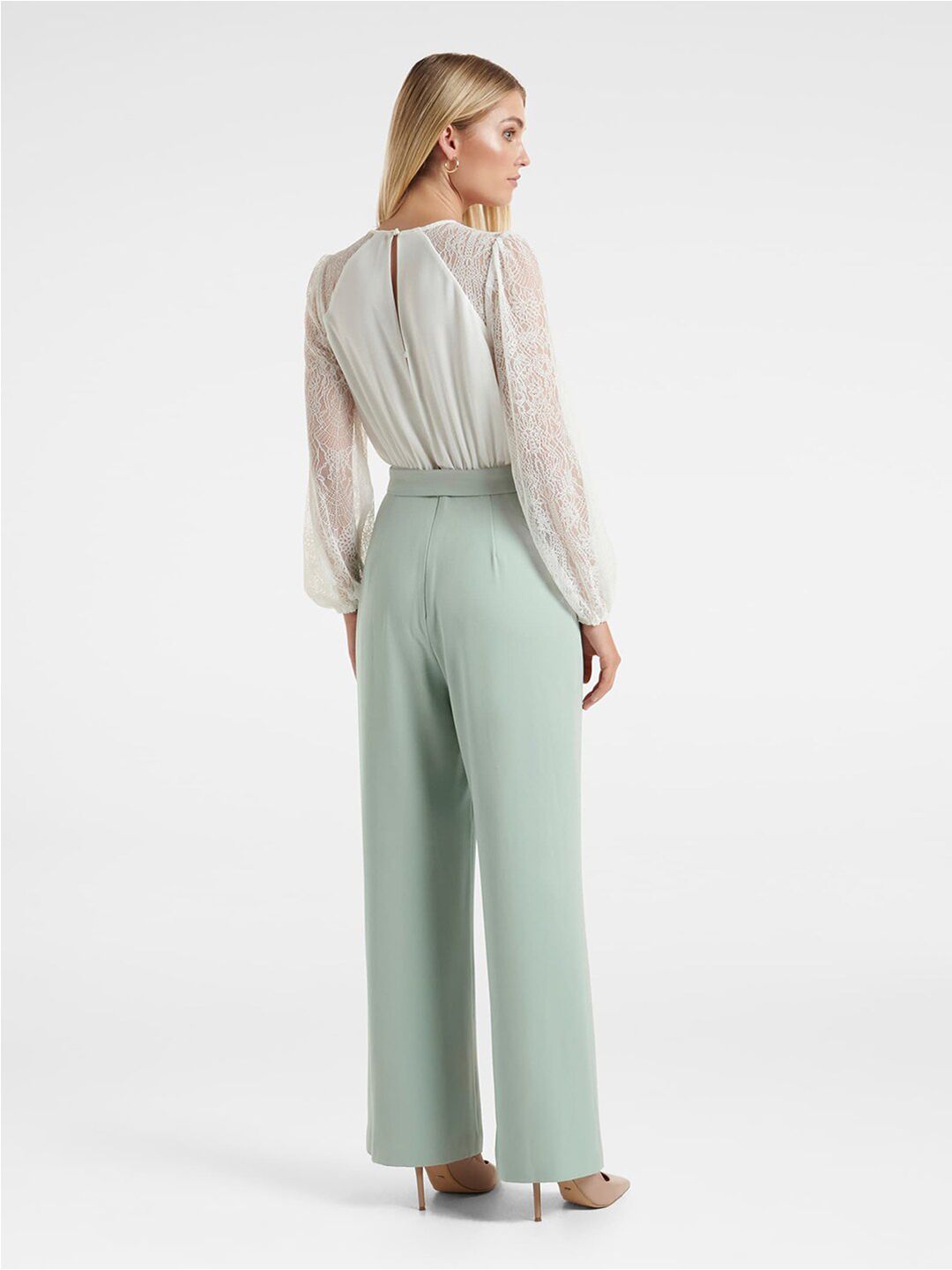 Lace Panelled Basic Jumpsuit