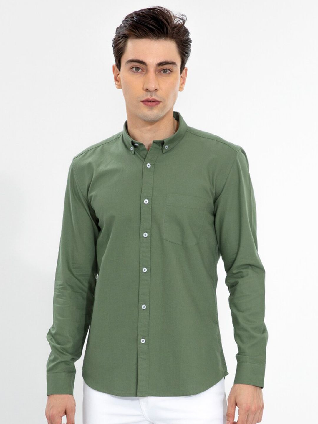 Snitch Men Slim Fit Casual Cotton Shirt