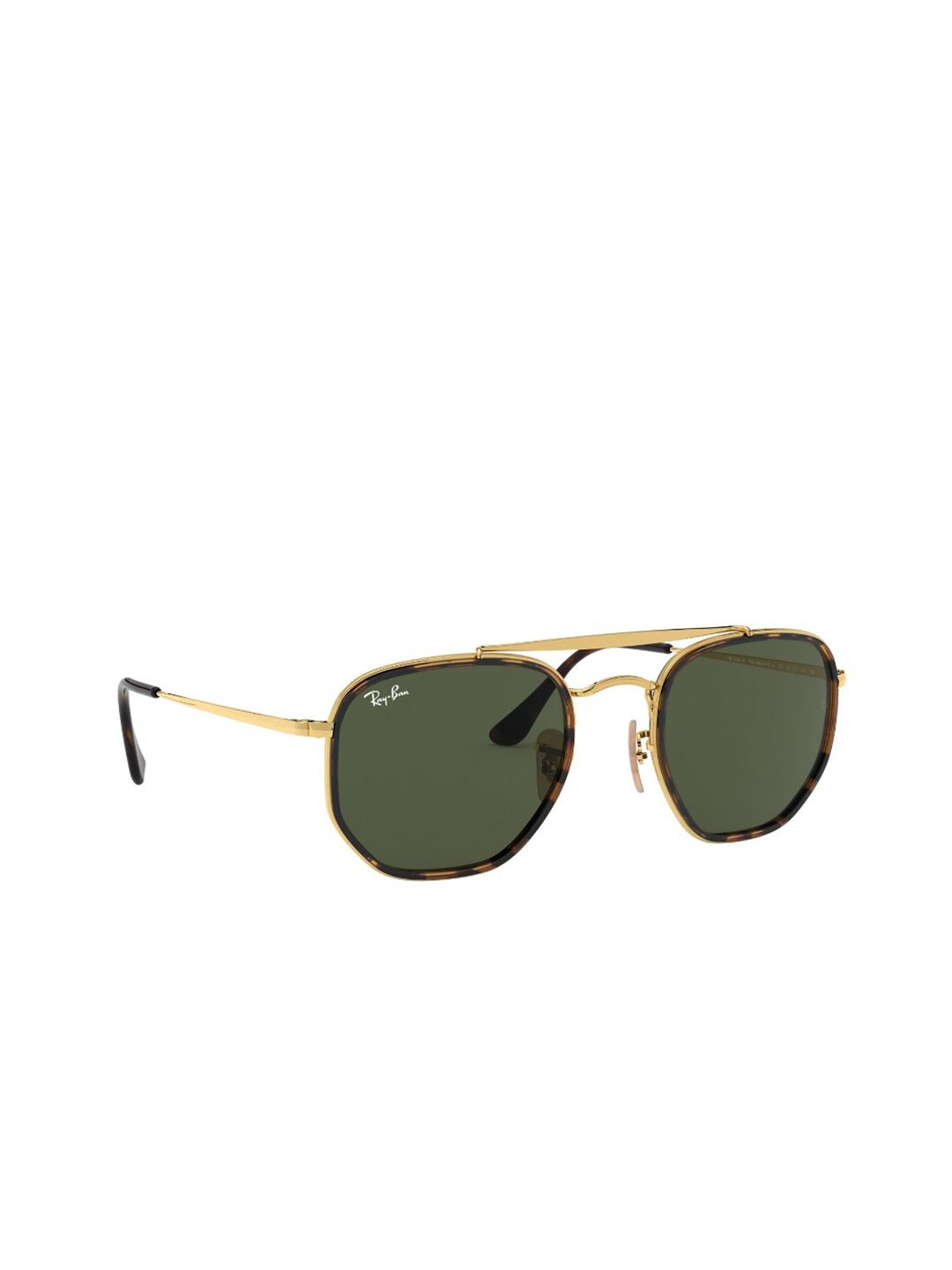 RAY-BAN Unisex UV Protected Green Lens Irregular Sunglasses - 0RB3648M00152