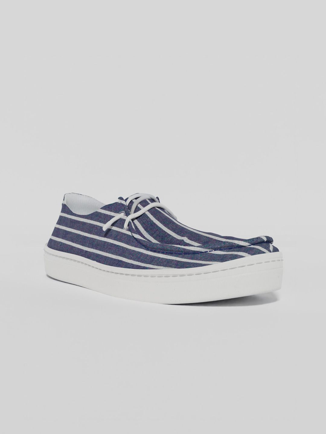 LOKAIT The Sneakers Company Women Blue Striped Sneakers Price in India