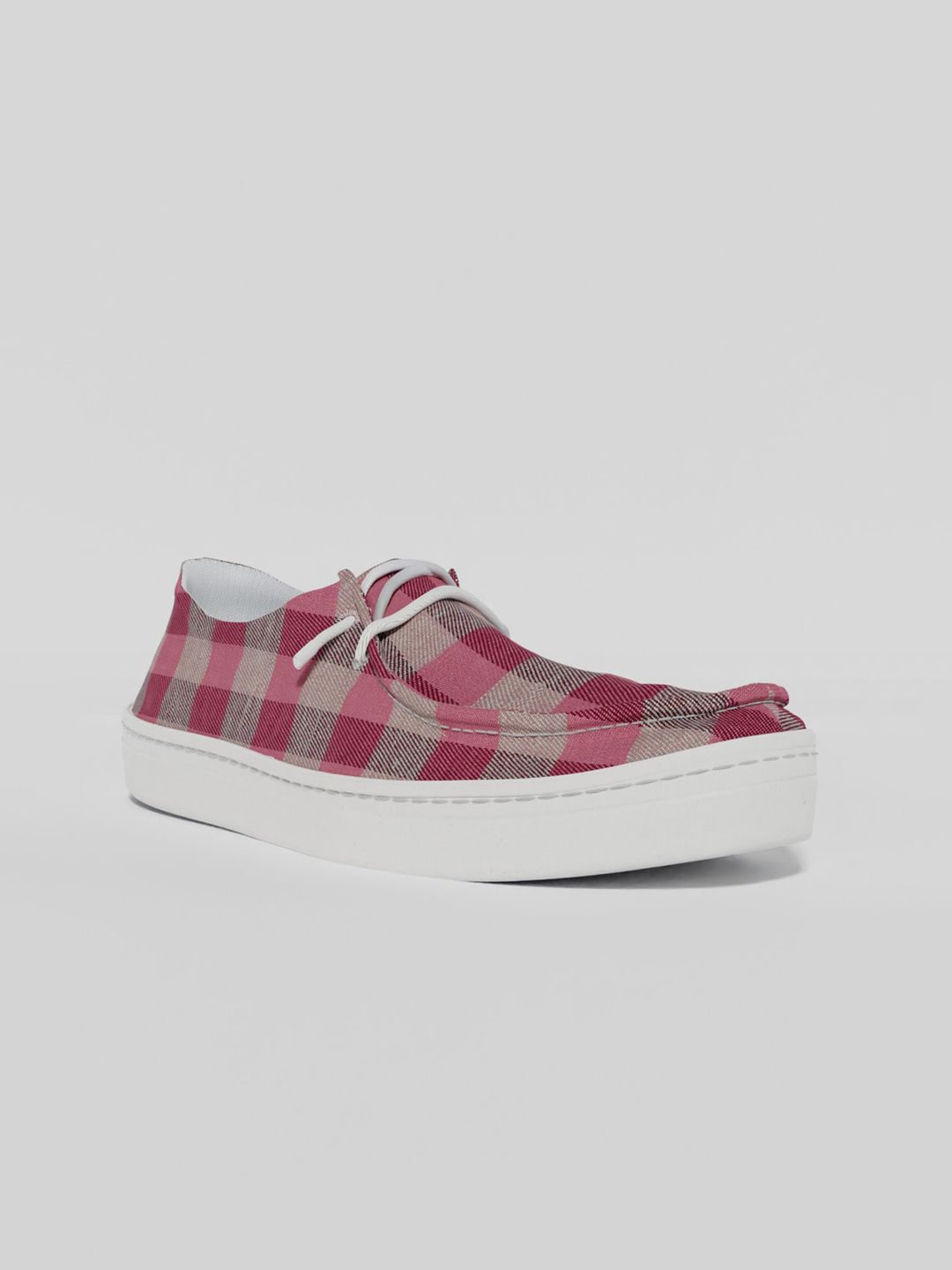 LOKAIT The Sneakers Company Women Pink Striped Slip-On Sneakers Price in India