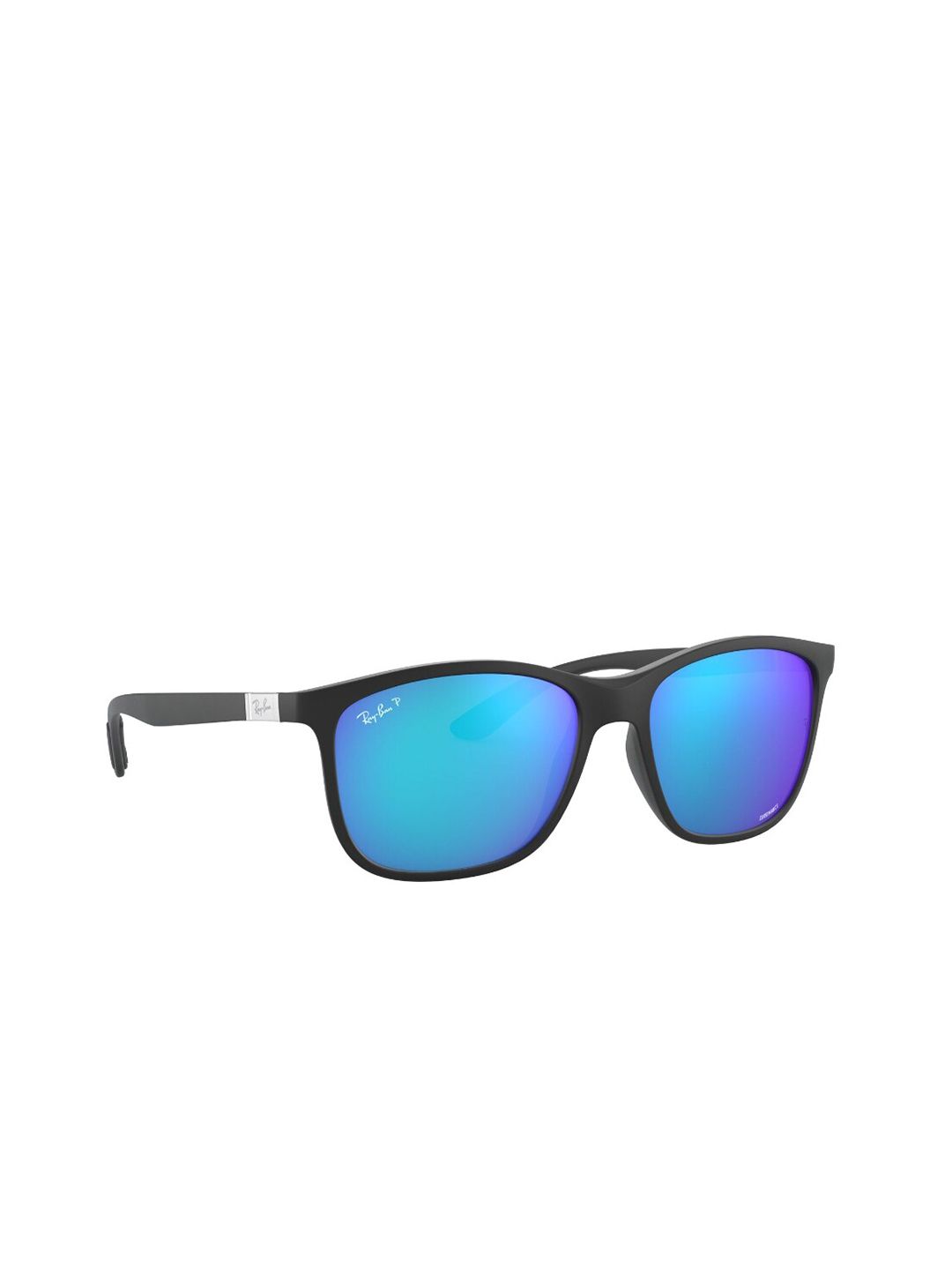 RAY-BAN Unisex Polarized Blue Lens Square Sunglasses - 0RB4330CH601SA156