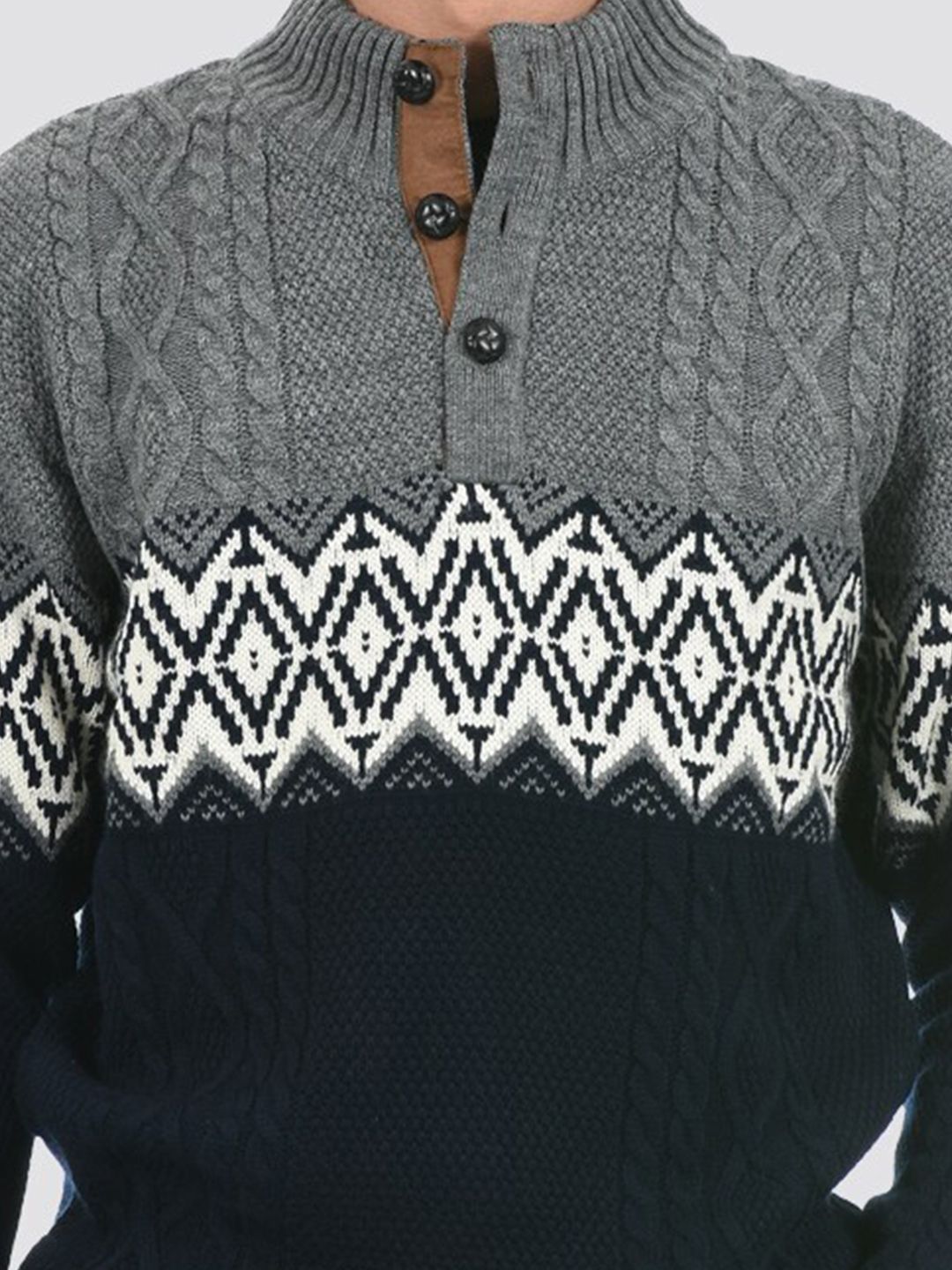 thehighlights ‘knit’ ensemble gray Buy COTBLEND Men's High Neck Grey Sweater Combo (Pack of 2) Online