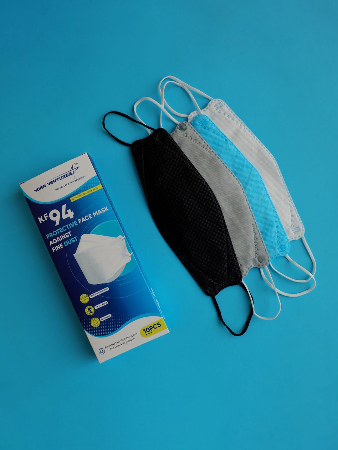 Jinax Pack of 10 KF 94 Reusable Protective Outdoor Mask