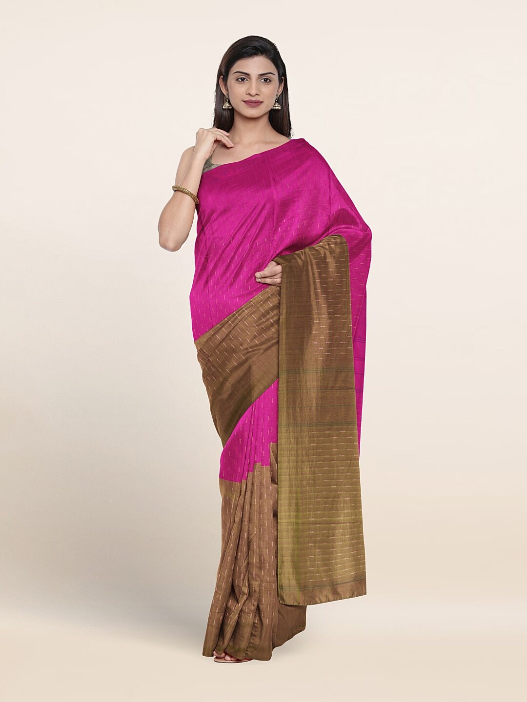 Pothys Woven Design Zari Art Silk Saree Price in India