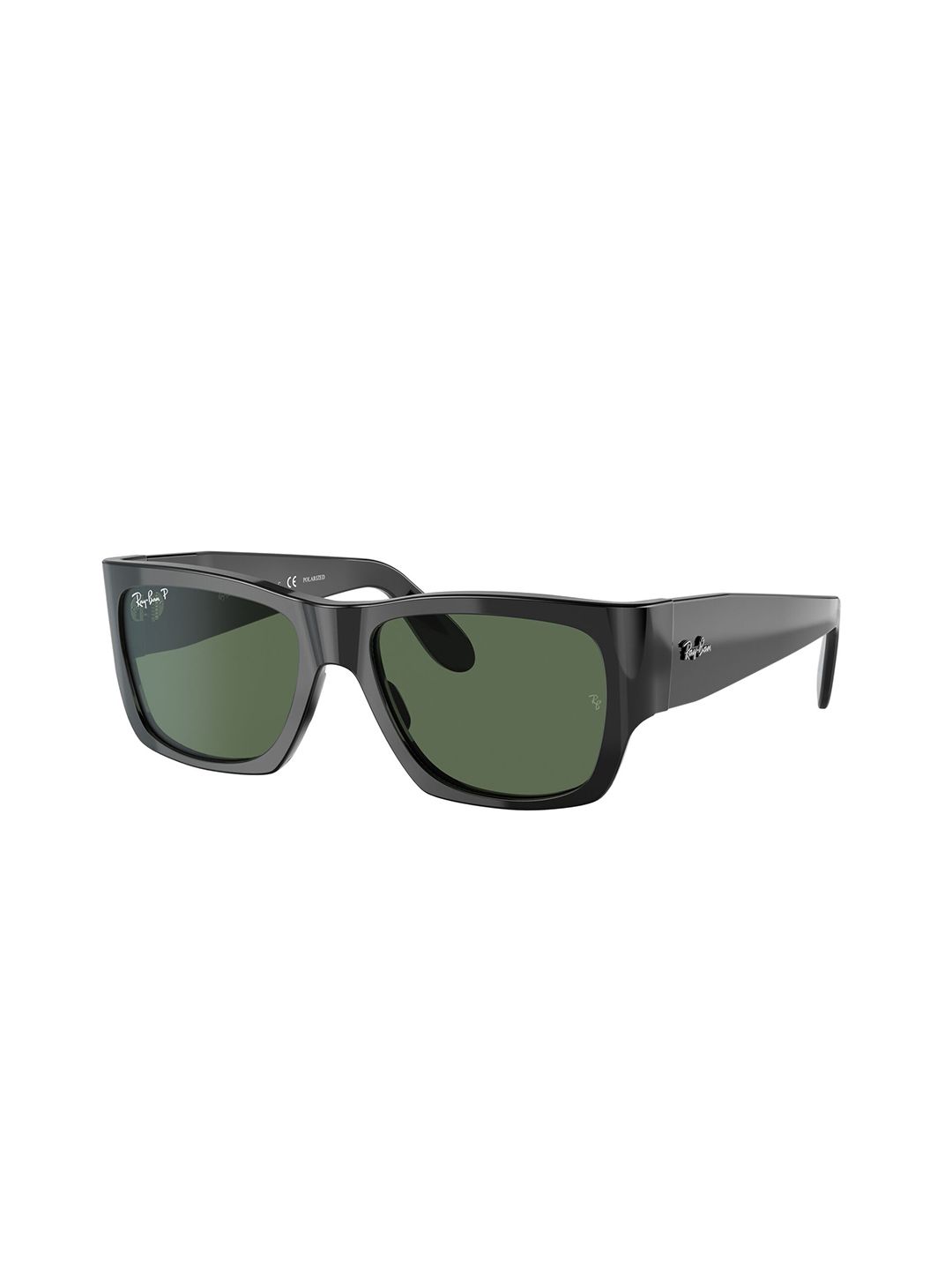 RAY-BAN Unisex Polarized Green Lens Square Sunglasses - 0RB2187901/5854