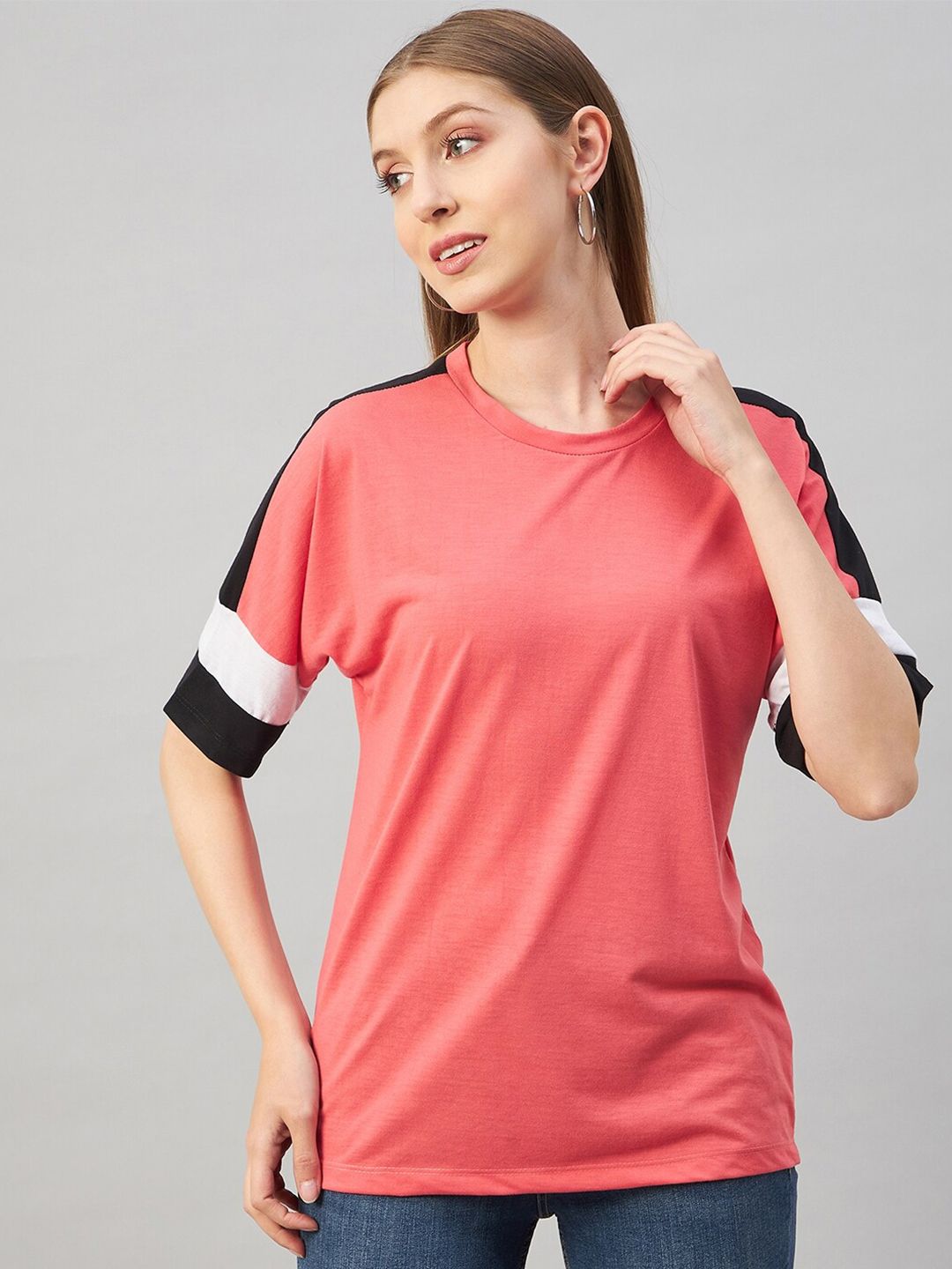 Austin wood Round Neck Cotton Top Price in India