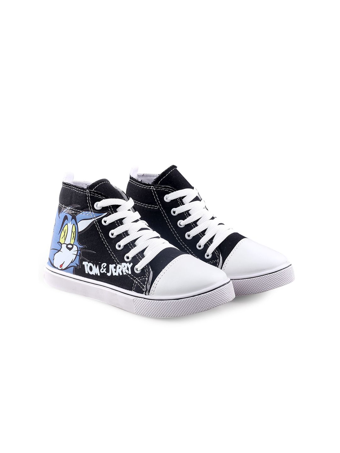 TWIN TOES Women Tom & Jerry Printed High-Top Sneakers Price in India