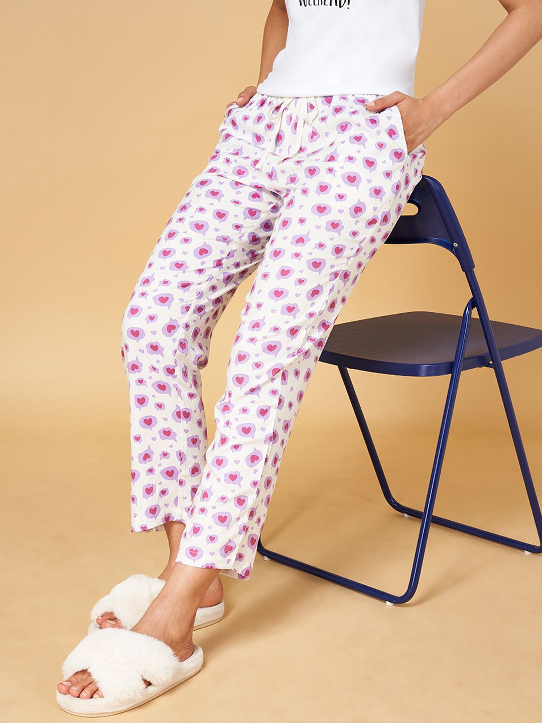 Dreamz by Pantaloons Women Printed Mid-Rise Lounge Pants
