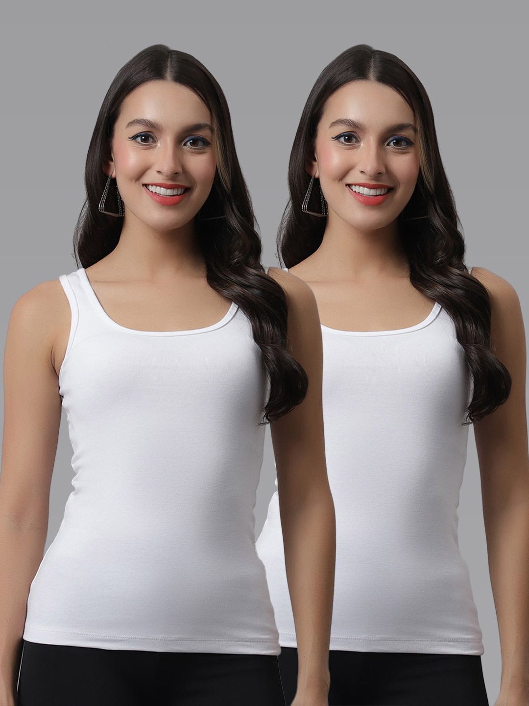 Friskers Pack Of 2 Cotton Tank Top Price in India