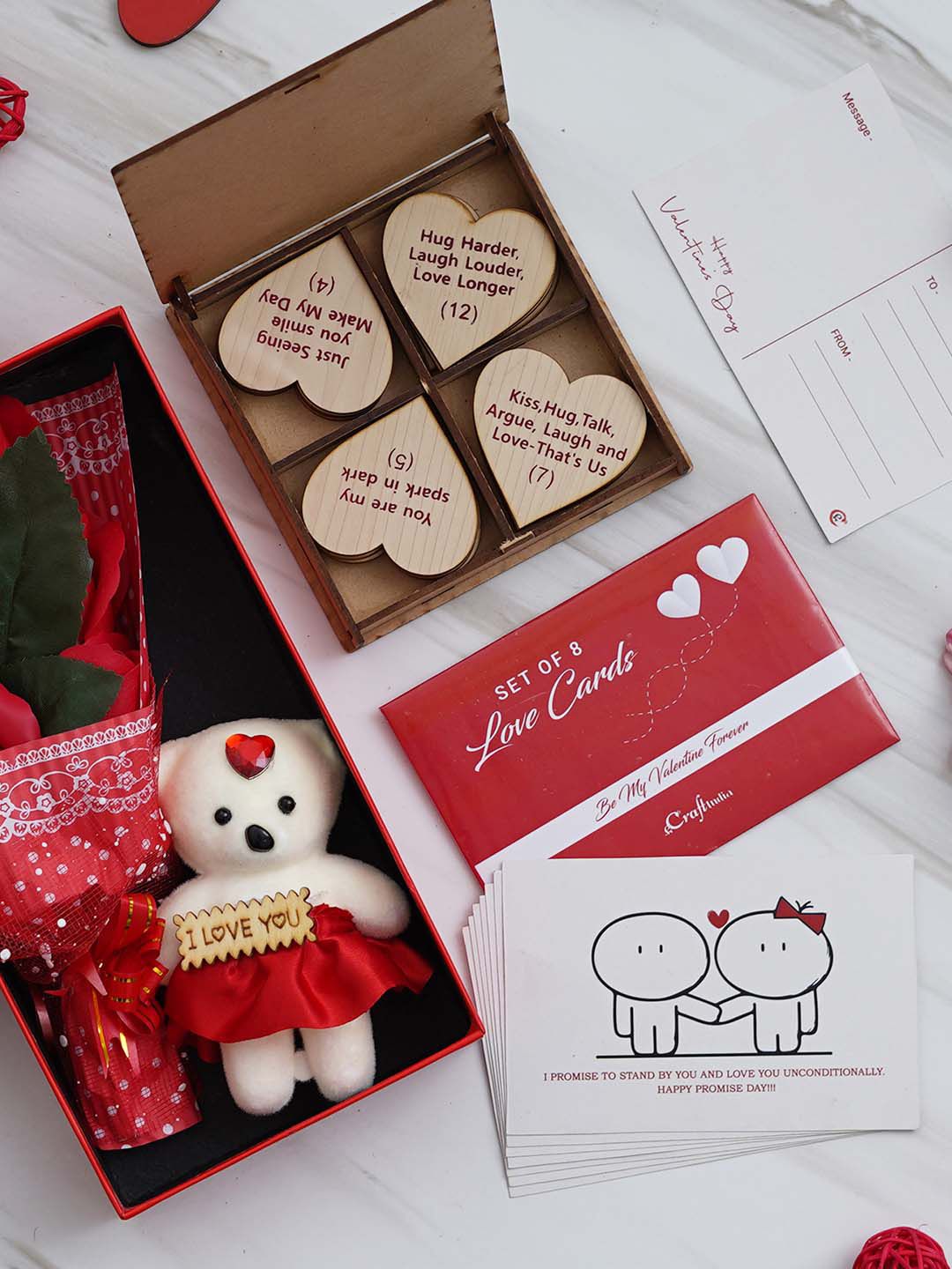 Artisyn Red & Brown 3 Pcs Valentine's Day Gift Set