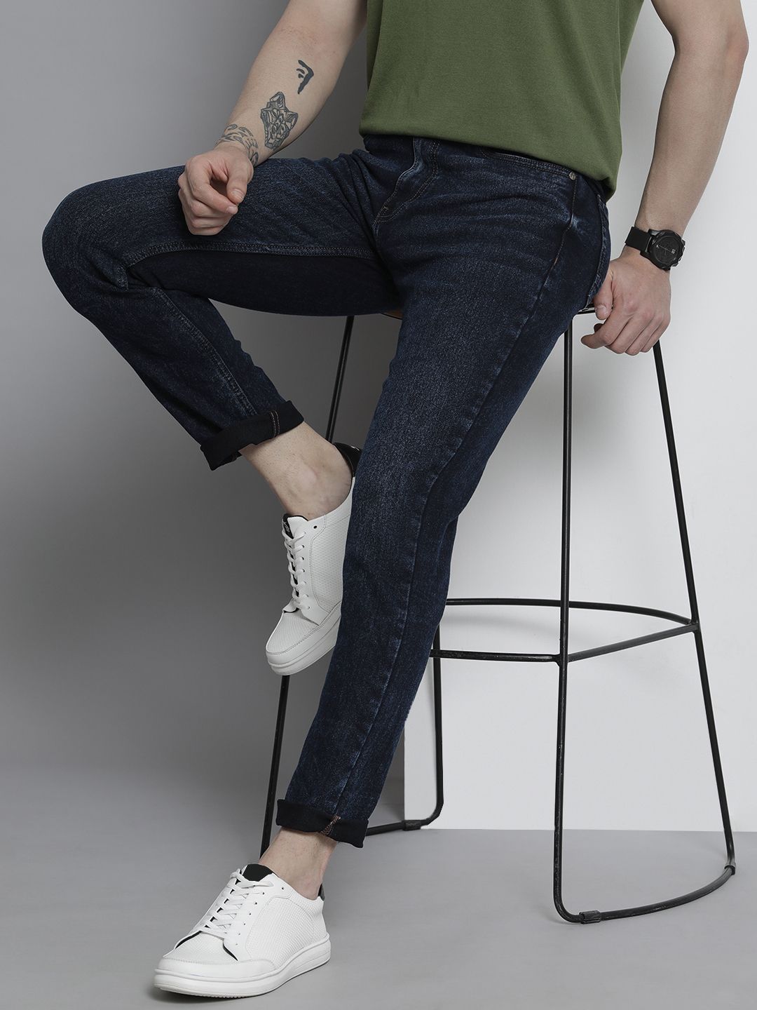 The Indian Garage Co Men Slim Fit Stretchable Jeans