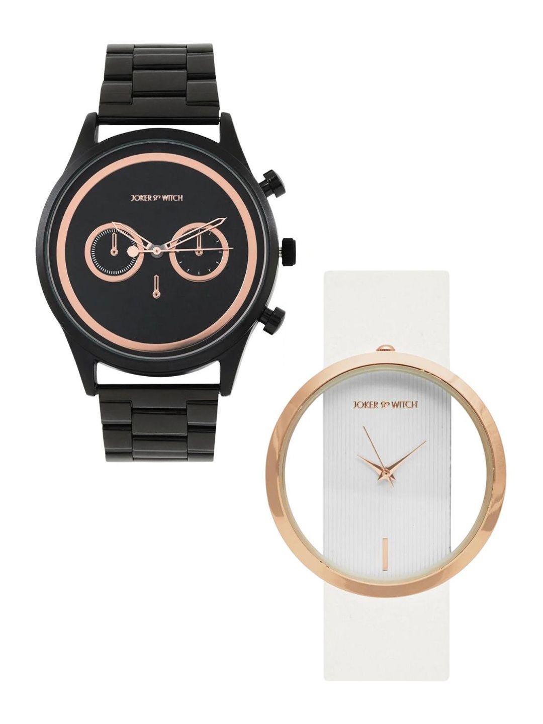 JOKER & WITCH JOKER & WITCH Devi & Paxston Analogue Couple Watch Gift Set JWCW386