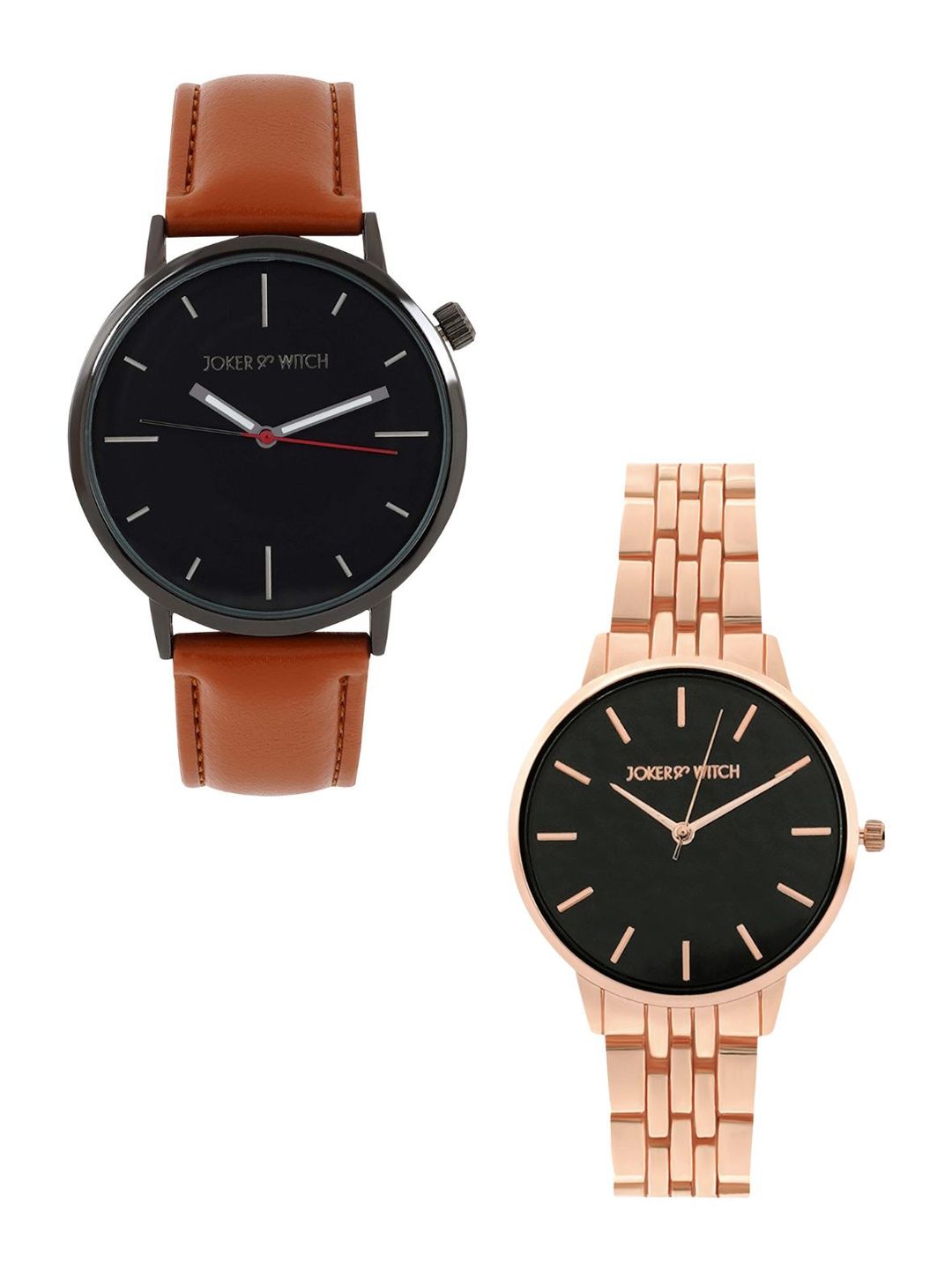 JOKER & WITCH JOKER & WITCH Cutie & Patootie Stainless Steel Couple Watch Gift Set JWCW273
