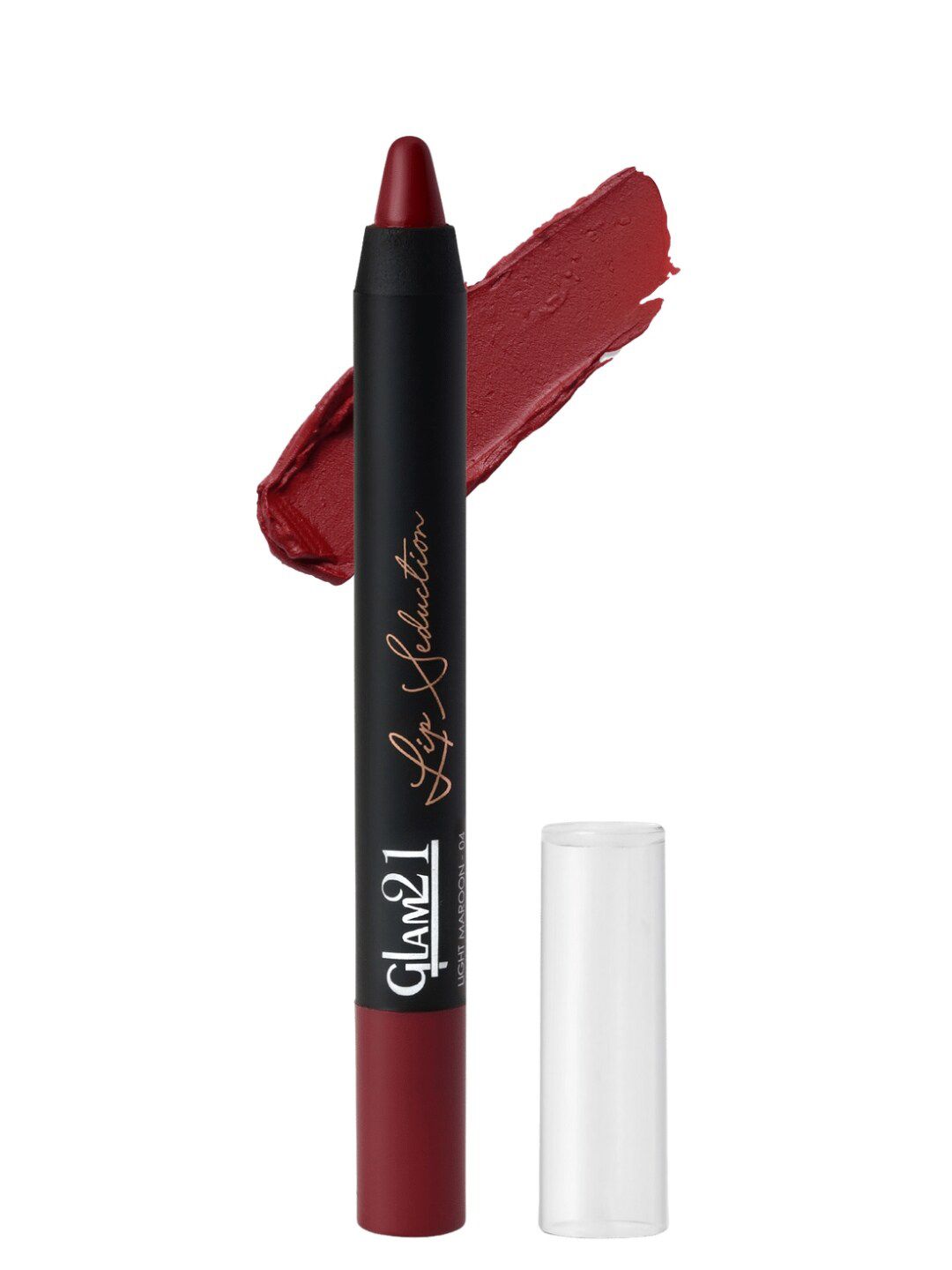 GLAM21 Lip Seduction Non-Transfer Long-Lasting Crayon Lipstick 2.8g - Light Maroon 04
