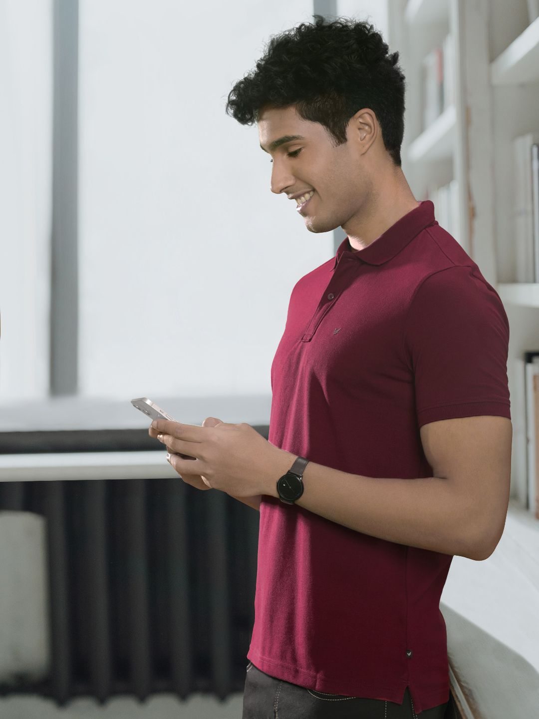Blackberrys Solid Polo Collar T-shirt