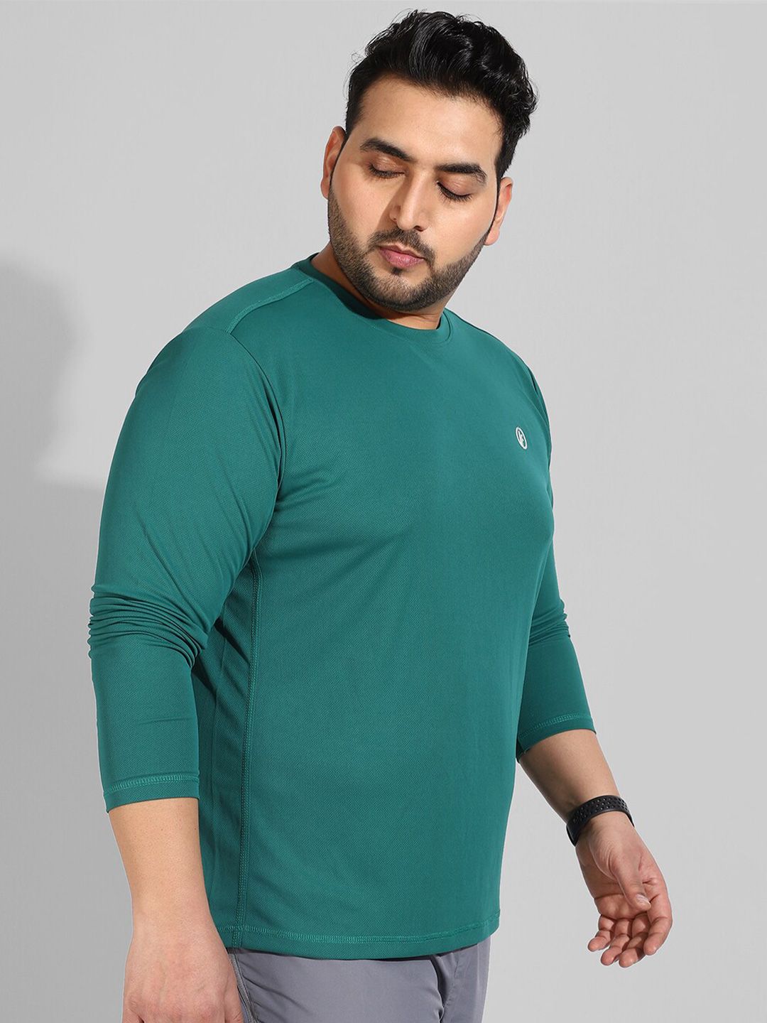 Instafab Plus Men Plus Size Typography Flex T-shirt
