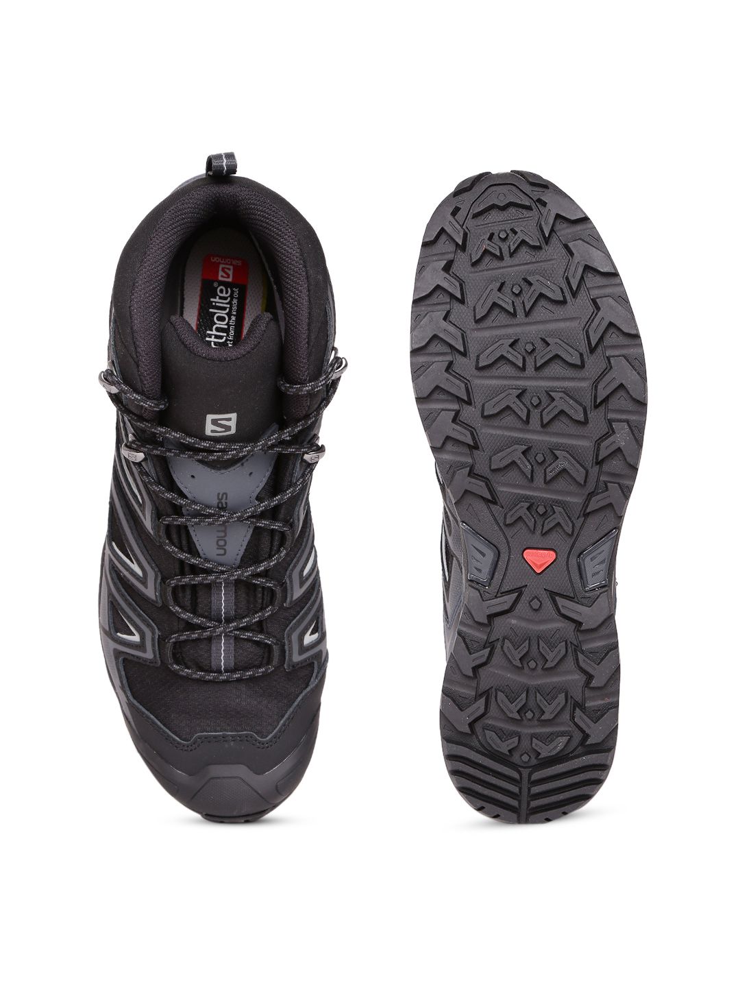 Buy Salomon Men Black X Ultra 3 Mid Gtx Leather Trekking Shoes