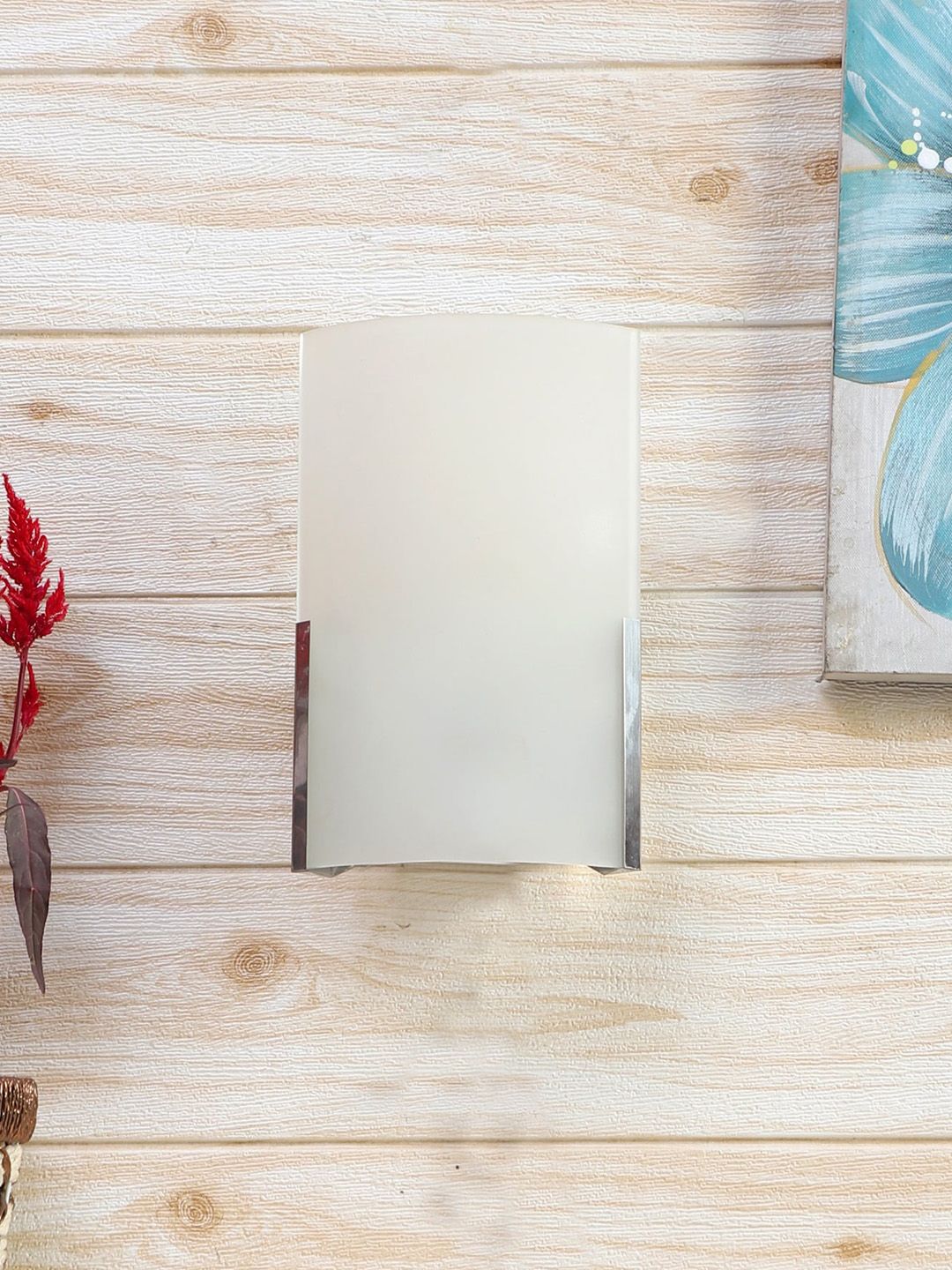 Devansh White Glass Wall Mounted Lamp