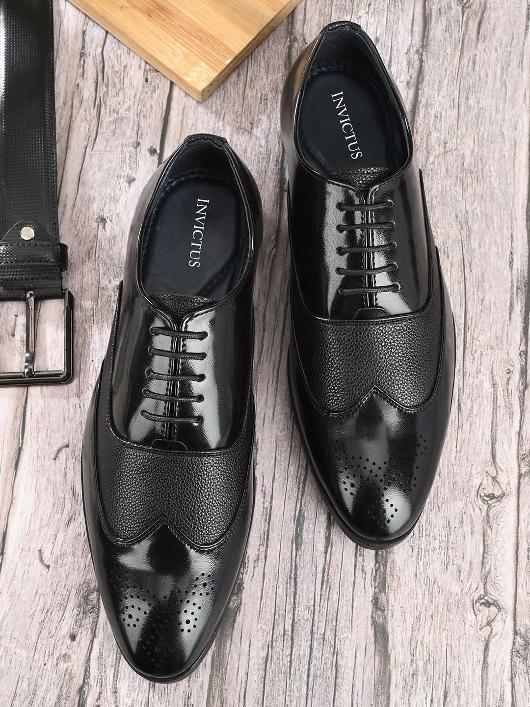 Invictus black formal store shoes