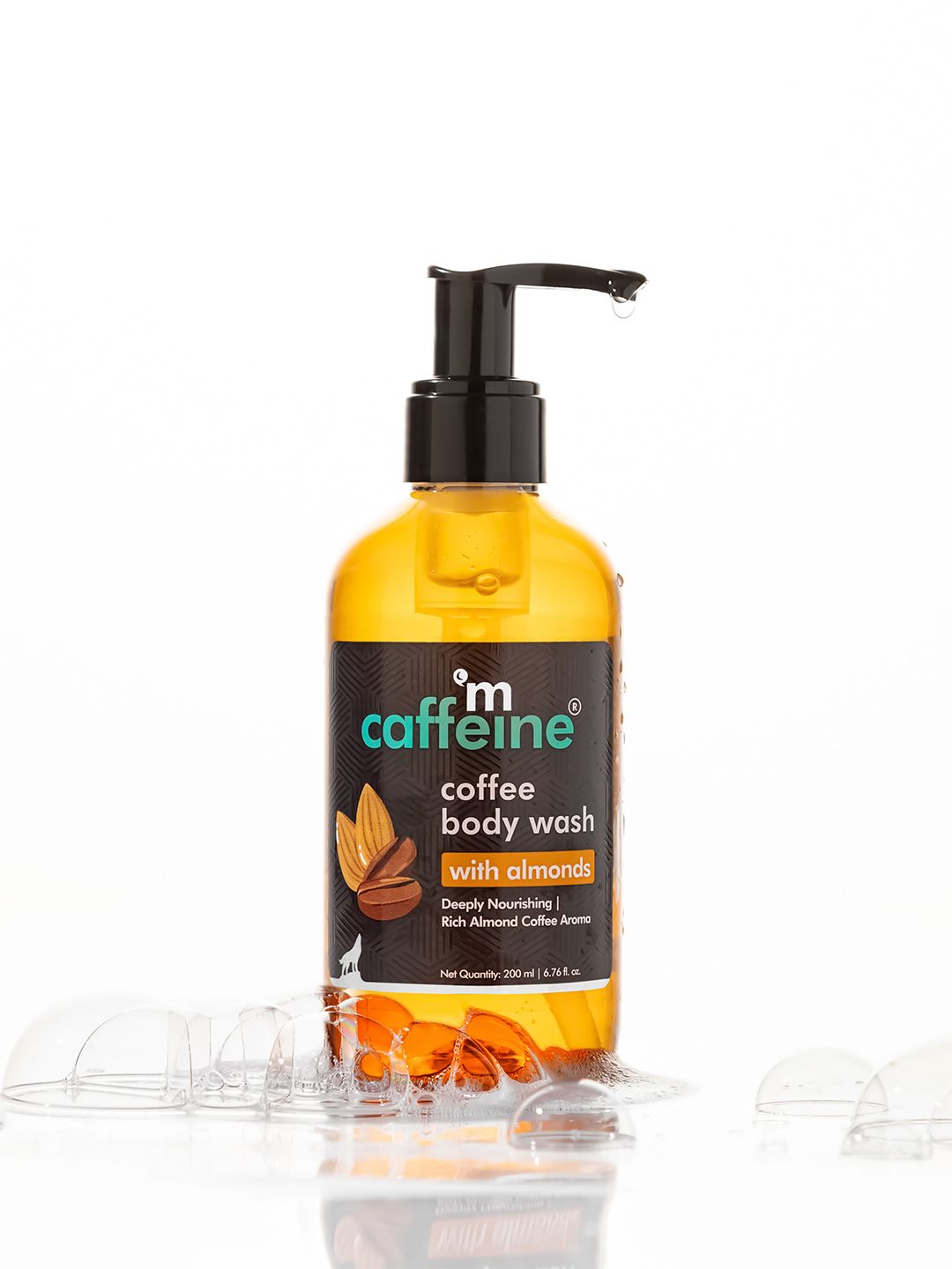 MCaffeine Coffee & Almond Body Wash For De-Tan & Deep Cleansing in Almond Aroma - 200 ml