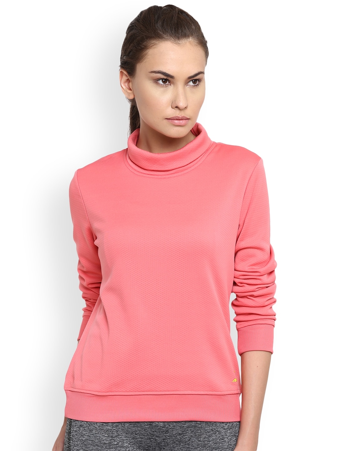 Alcis Women Pink Solid Sweatshirt Price in India