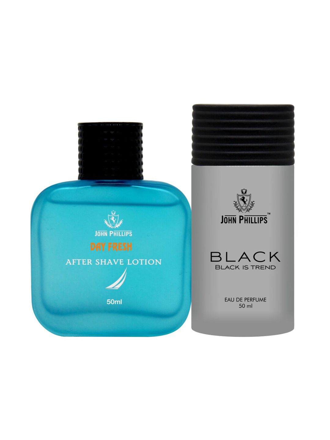 JOHN PHILLIPS Set of Day Fresh After Shave Lotion 50 ml + Black Is Trend EDP 50 ml