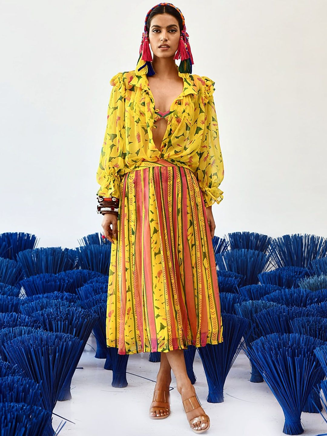 Baise Gaba Printed A-Line Midi Skirt Price in India
