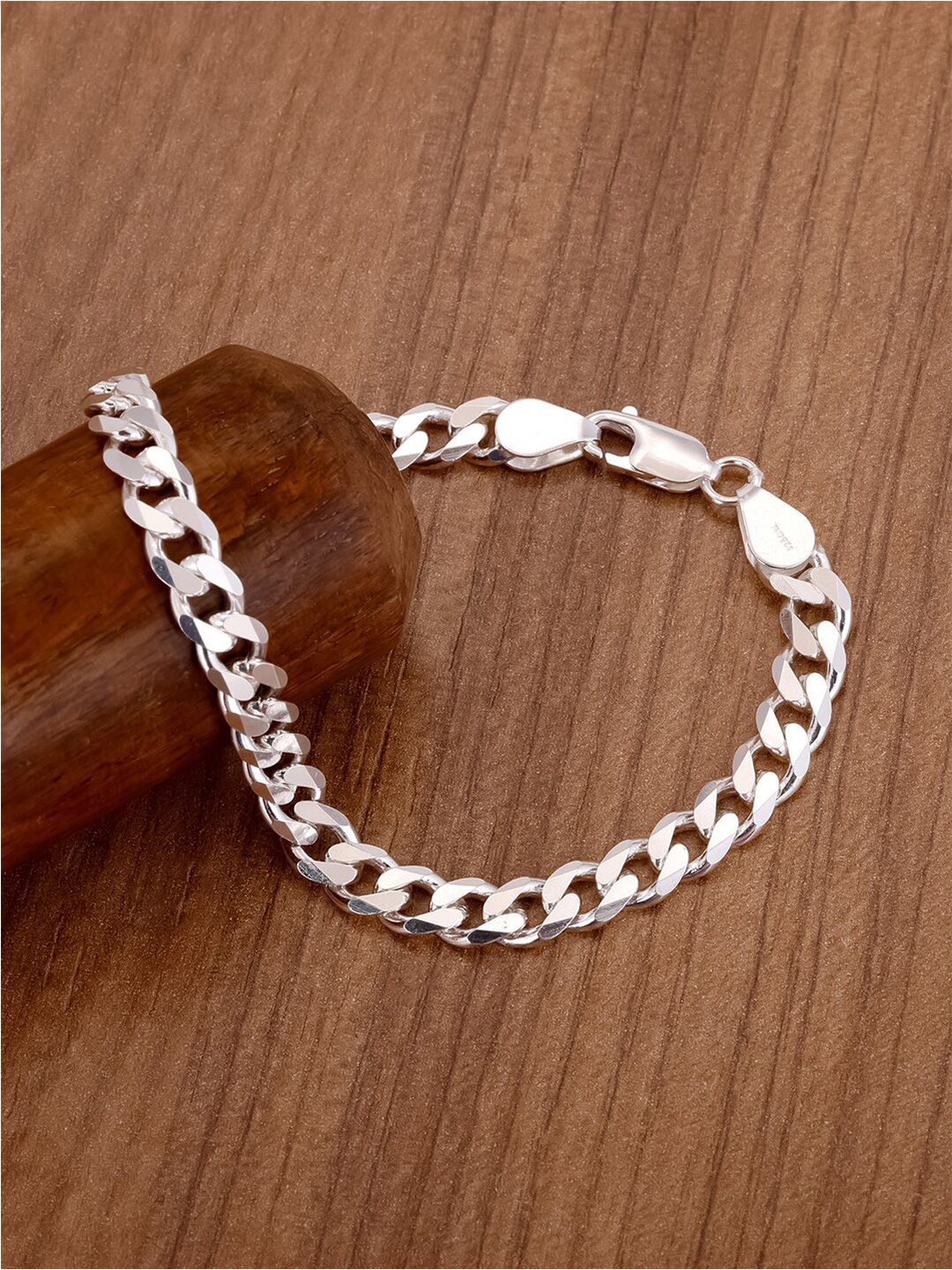 GIVA GIVA Men 925 Sterling Silver Rhodium-Plated Link Bracelet