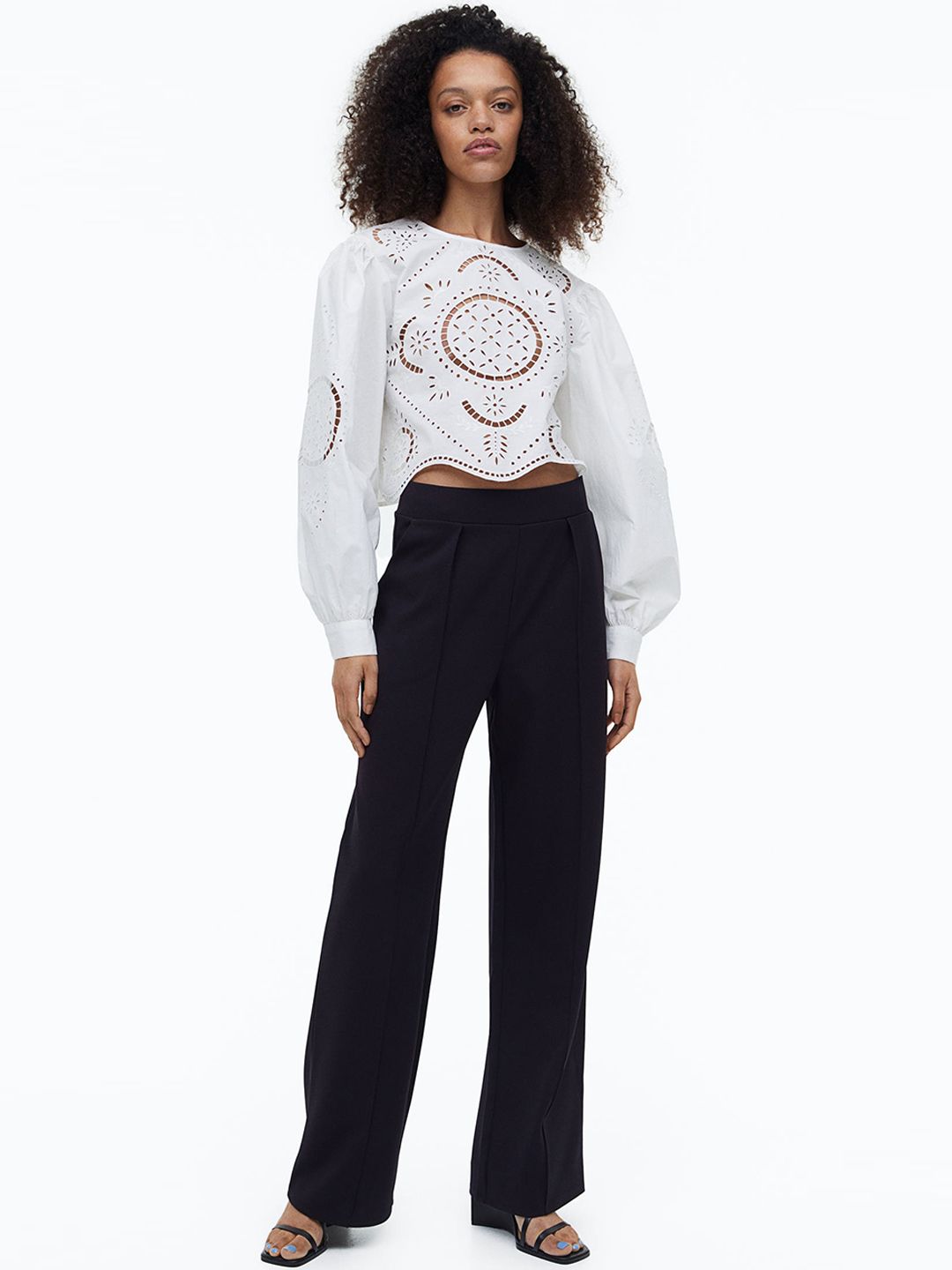 H&M Women High-Waisted Tailored Trousers Price in India