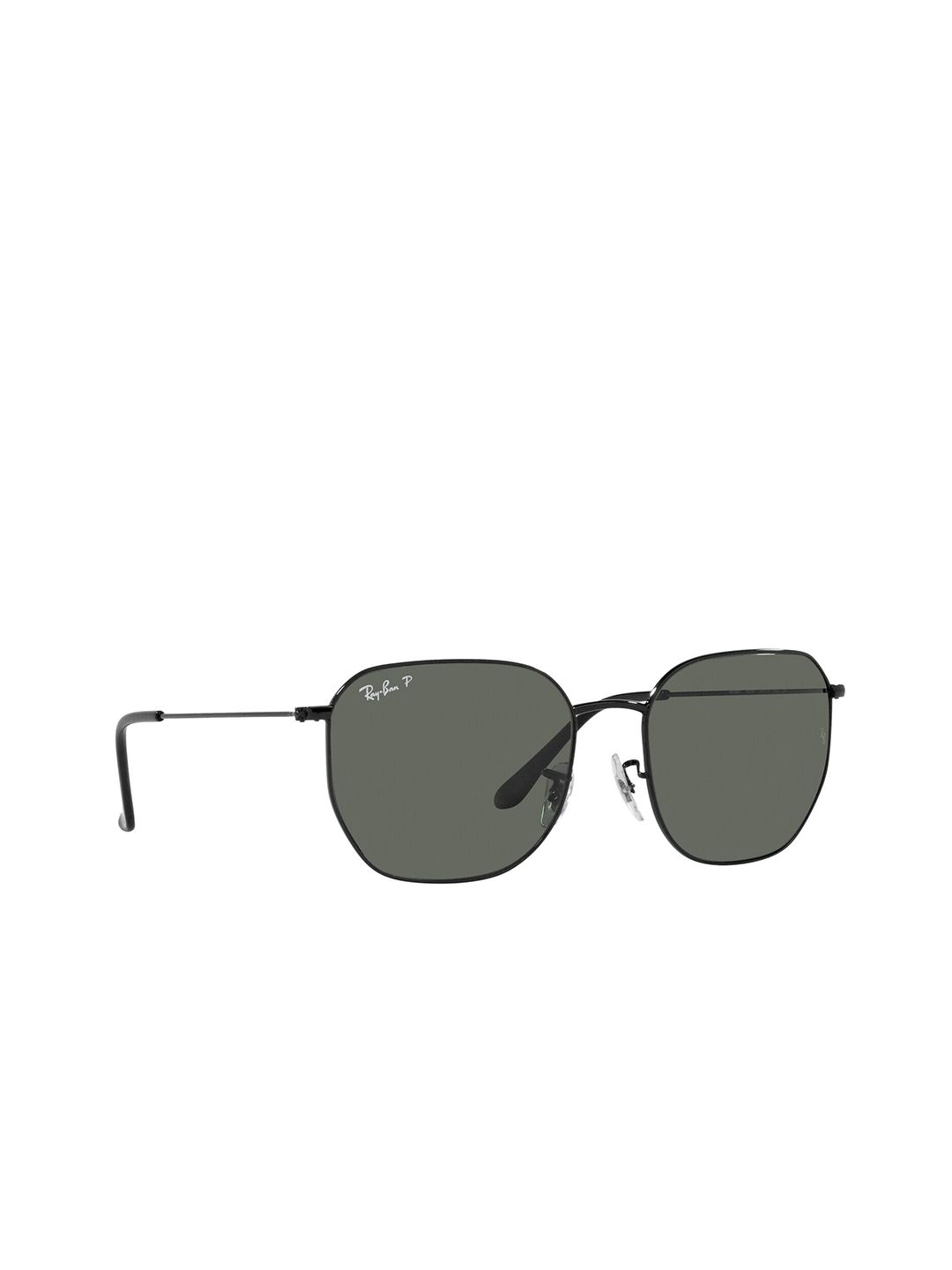 Ray-Ban Unisex Polarized Green Lens Irregular Sunglasses - 0RB3695I002/5855