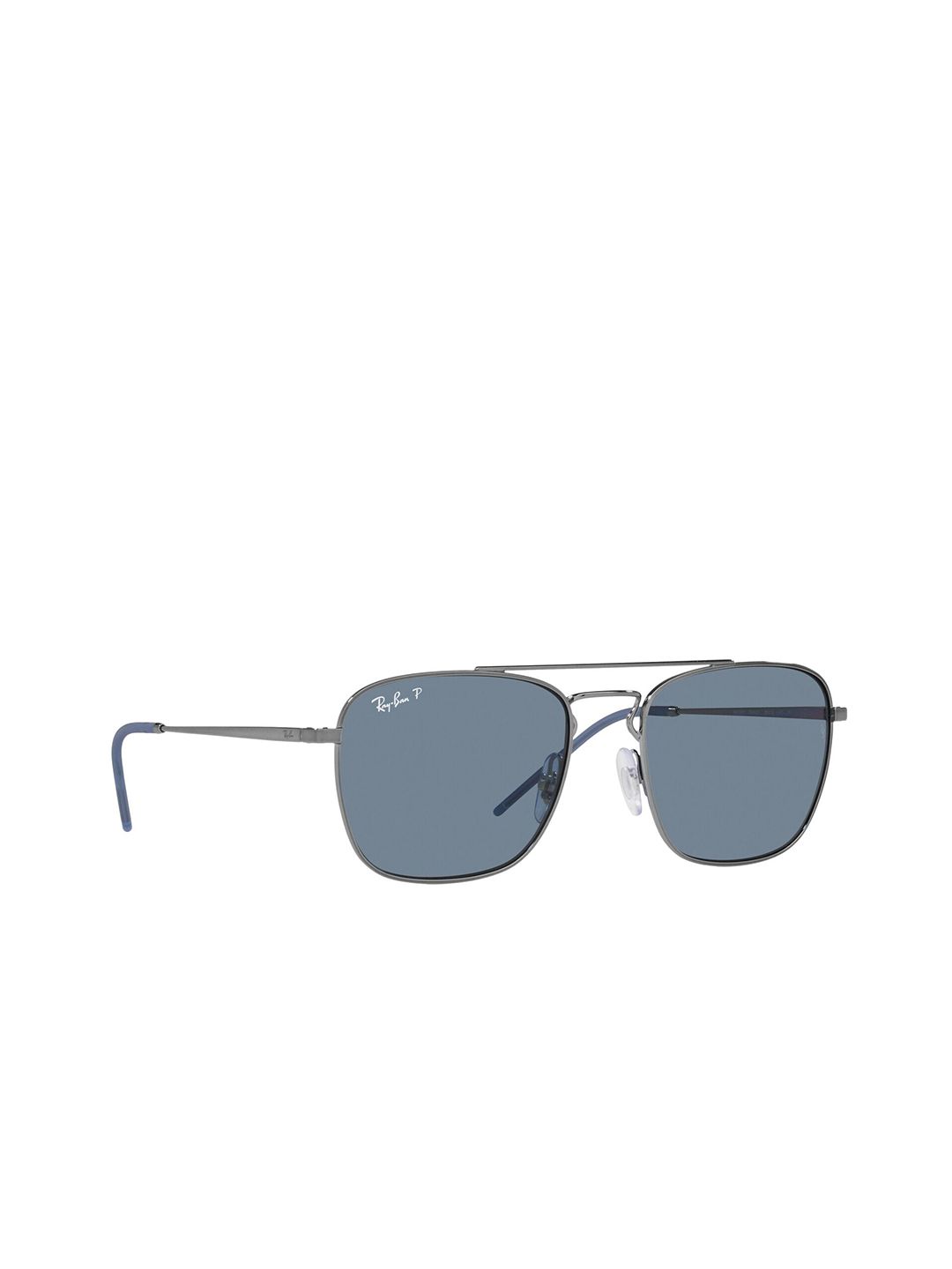RAY-BAN Men Polarized Blue Lens Square Sunglasses - 0RB358892492V55