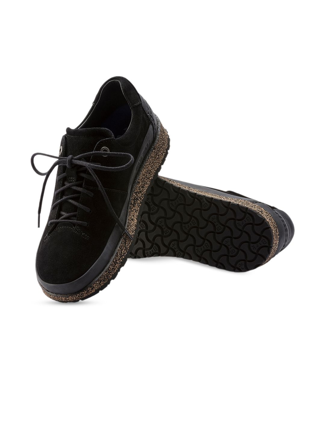 Buy Birkenstock Honnef Low Black Regular Width Suede Leather Lace